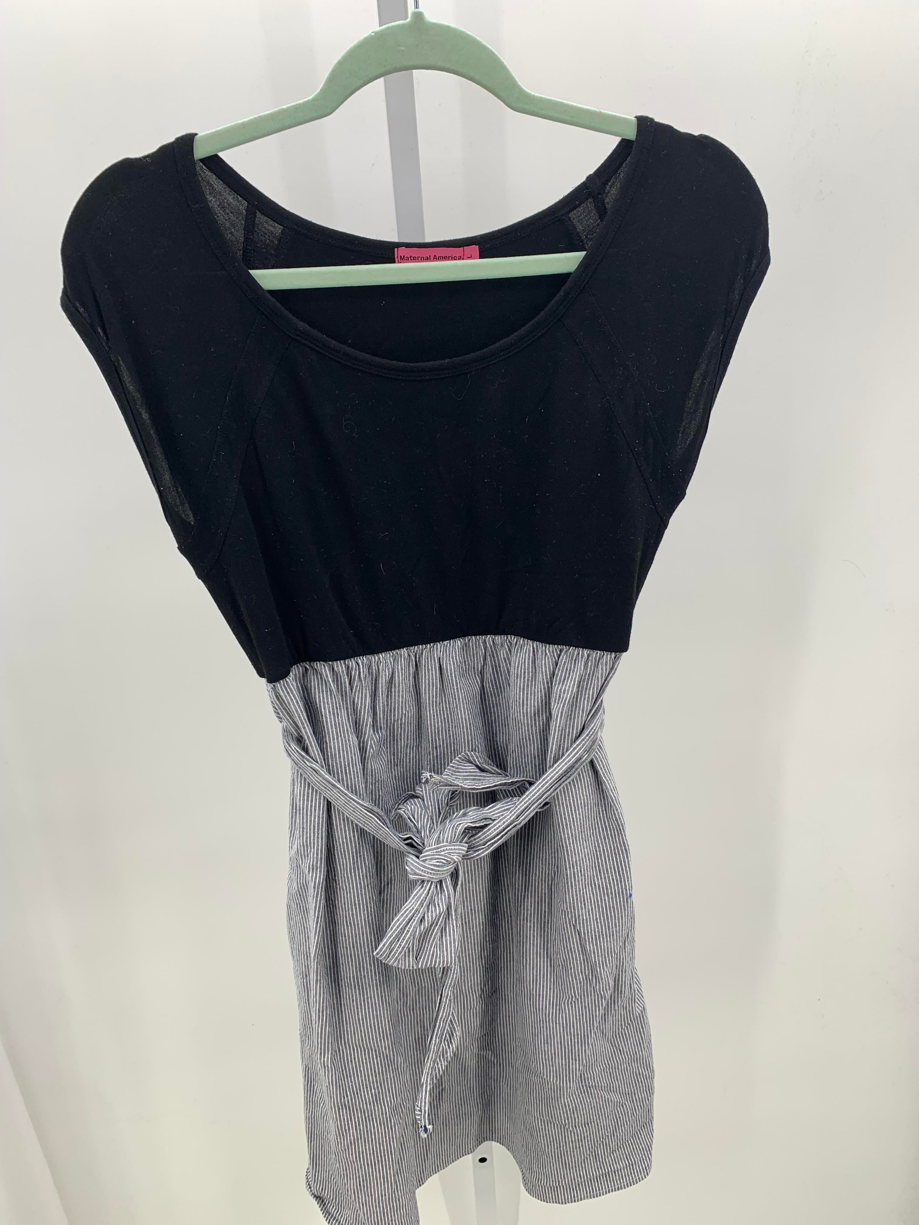 Black Size Large Maternity Sleeveless Dress