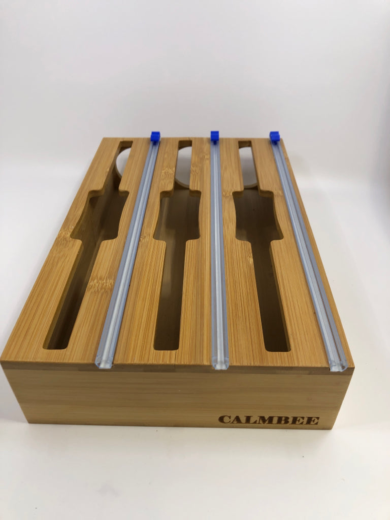 BAMBOO FOIL AND PLASTIC WRAP ORGANIZER.