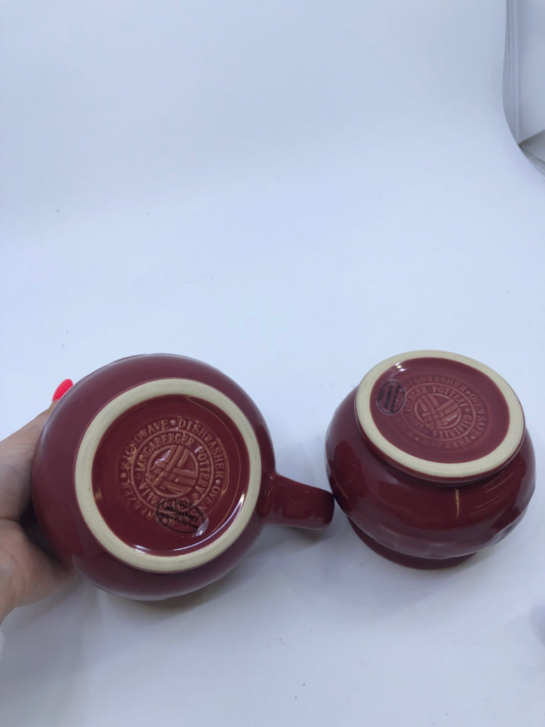 NIB WOVEN TRADITIONS CREAMER/SUGAR SET-PAPRIKA