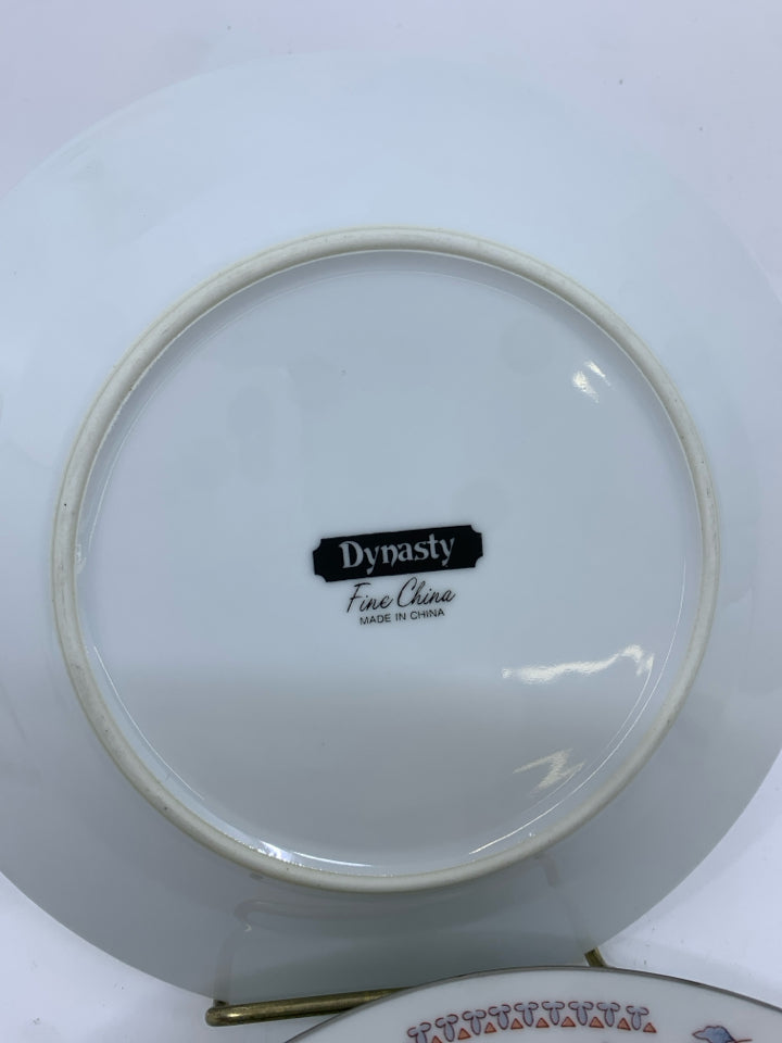 30PC DYNASTY RED FLORAL CHINA SET SERVICE FOR 6.