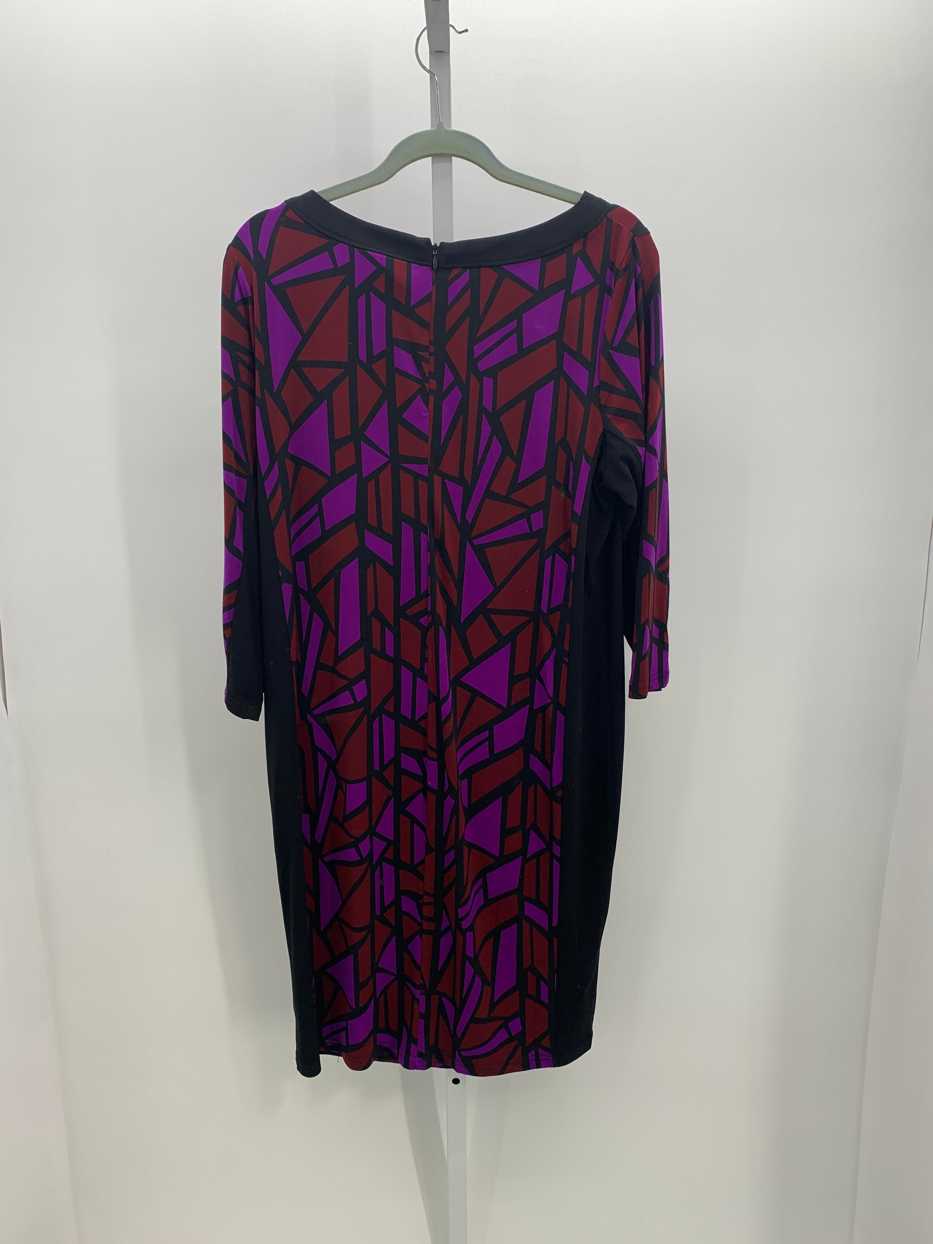 Bob Mackie Size Large Misses 3/4 Sleeve Dress
