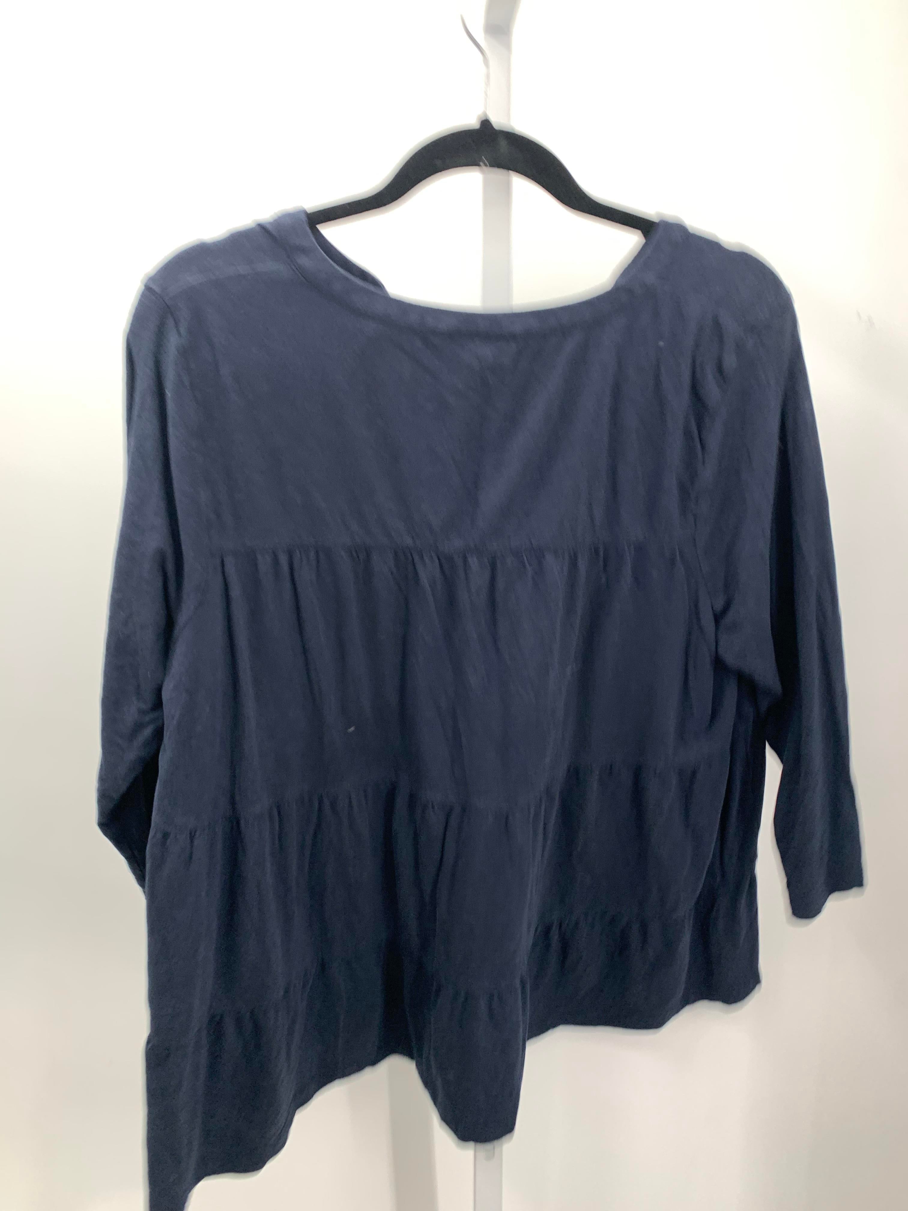 J-Jill Size Large Misses 3/4 Sleeve Shirt