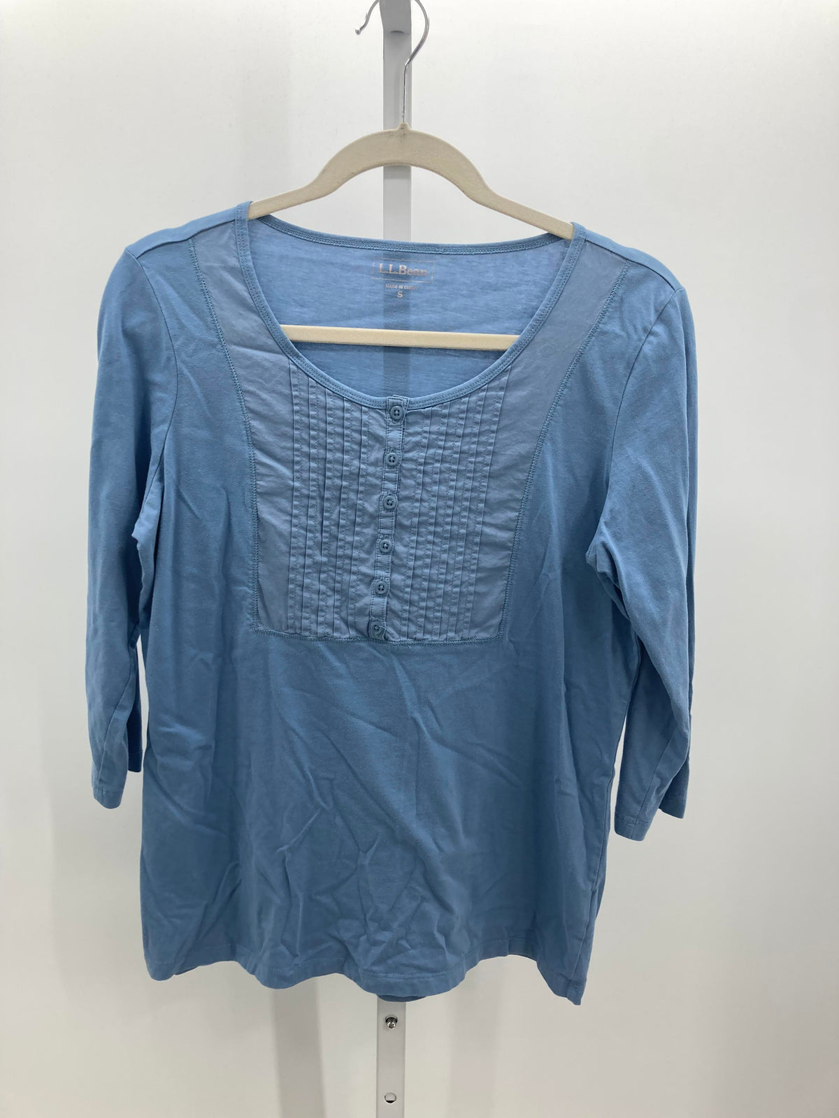 LL Bean Size M Misses 3/4 Sleeve Shirt