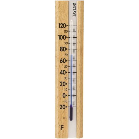 Taylor Tube Thermometer Wood Brown 6.
