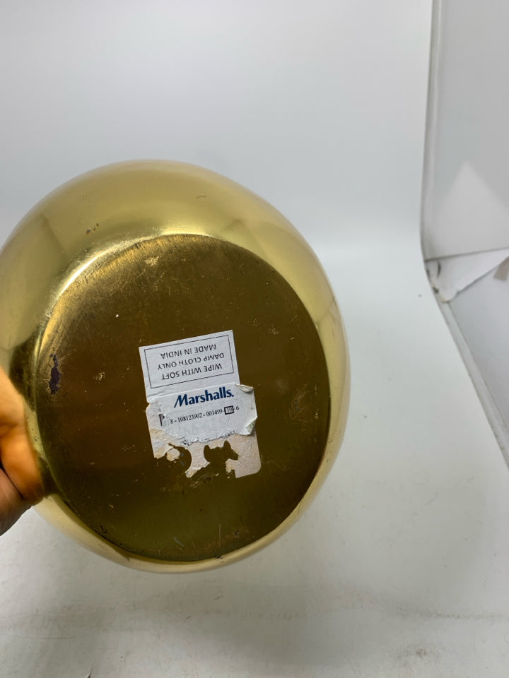 GOLD METAL REINDEER BOWL.