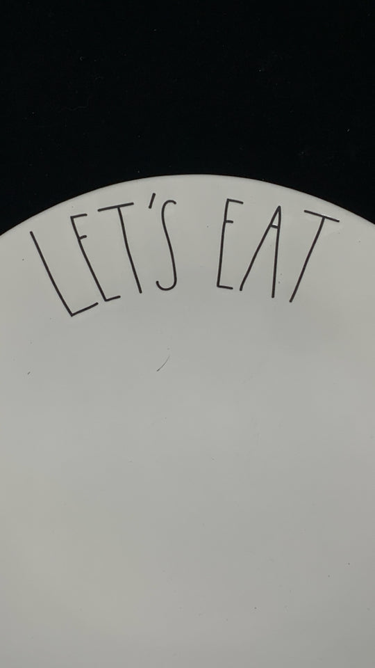 LET'S EAT SERVING PLATE.