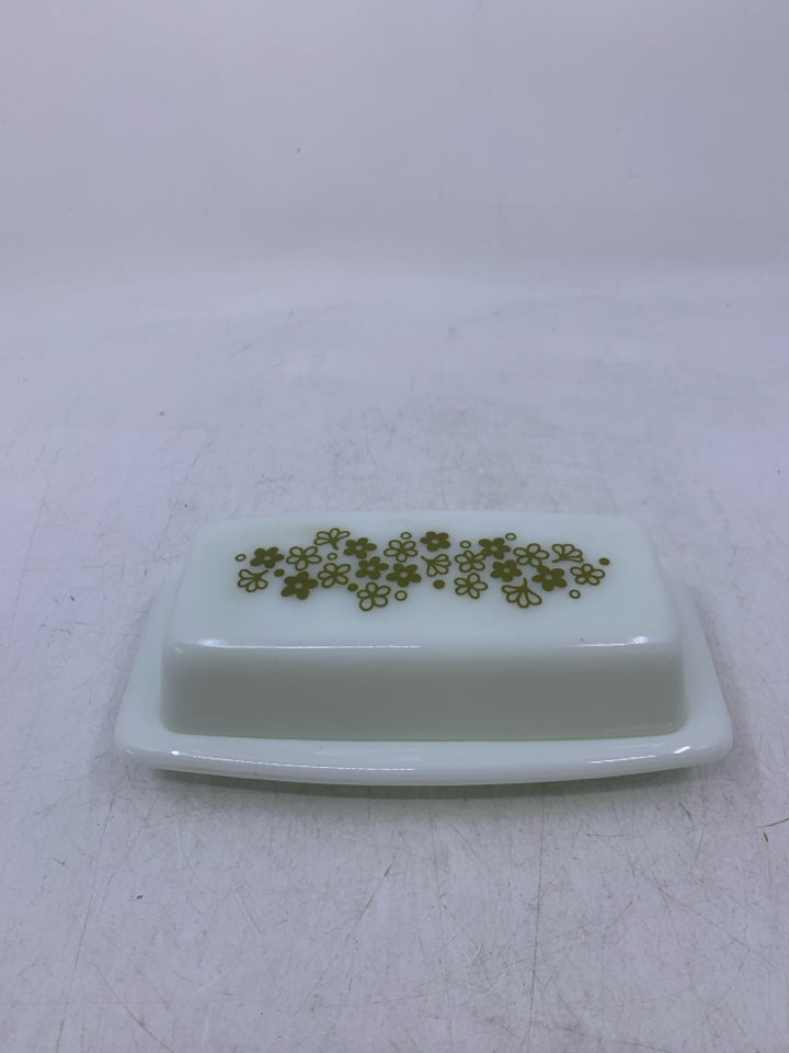 VTG SPRING BLOSSOM CRAZY DAISY BUTTER DISH.