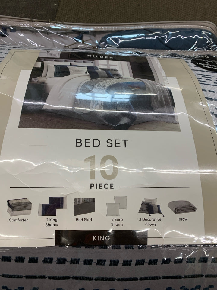 NIP 10PC KING BED SET.
