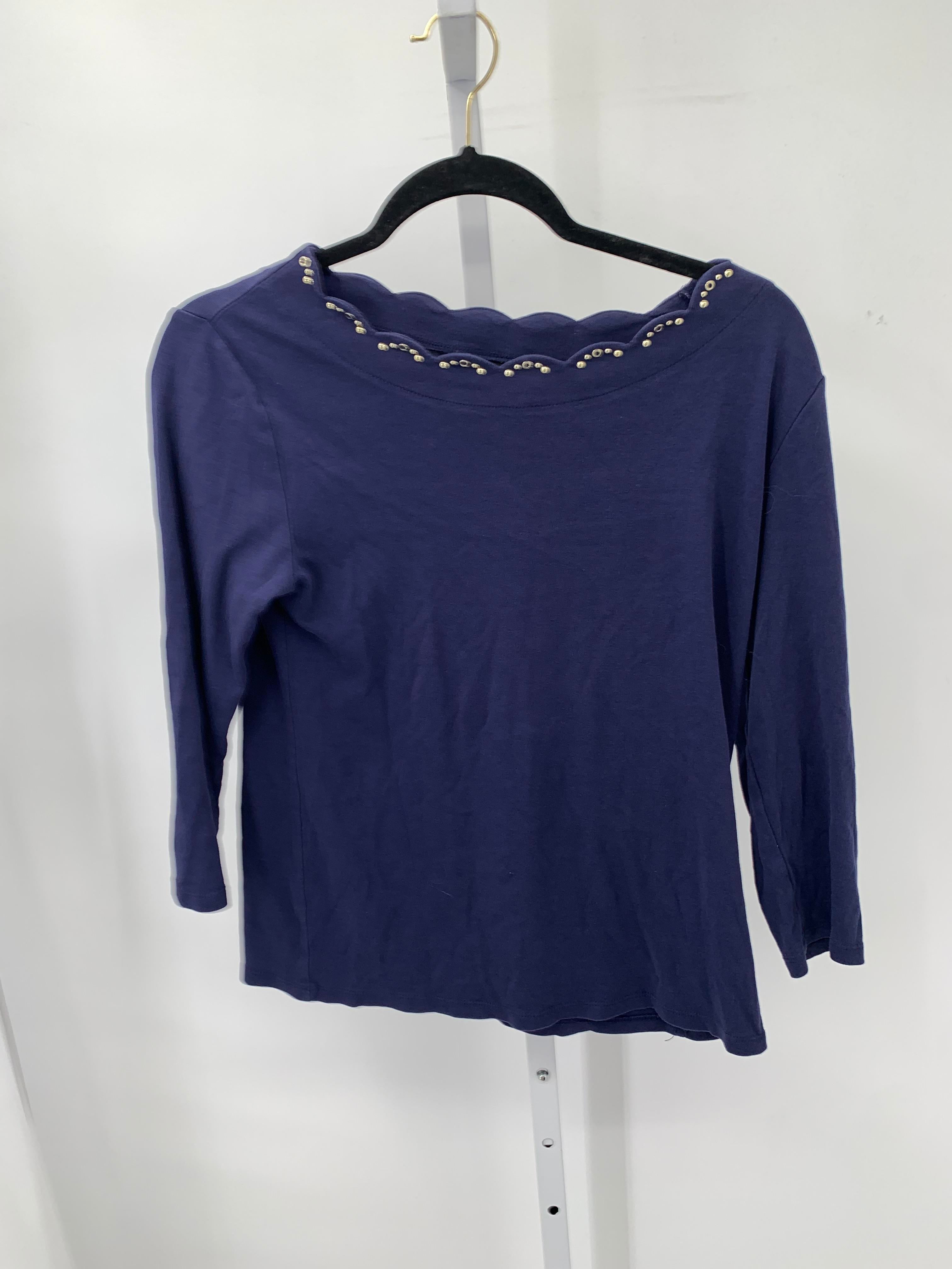 Rafaella Size Medium Misses 3/4 Sleeve Shirt