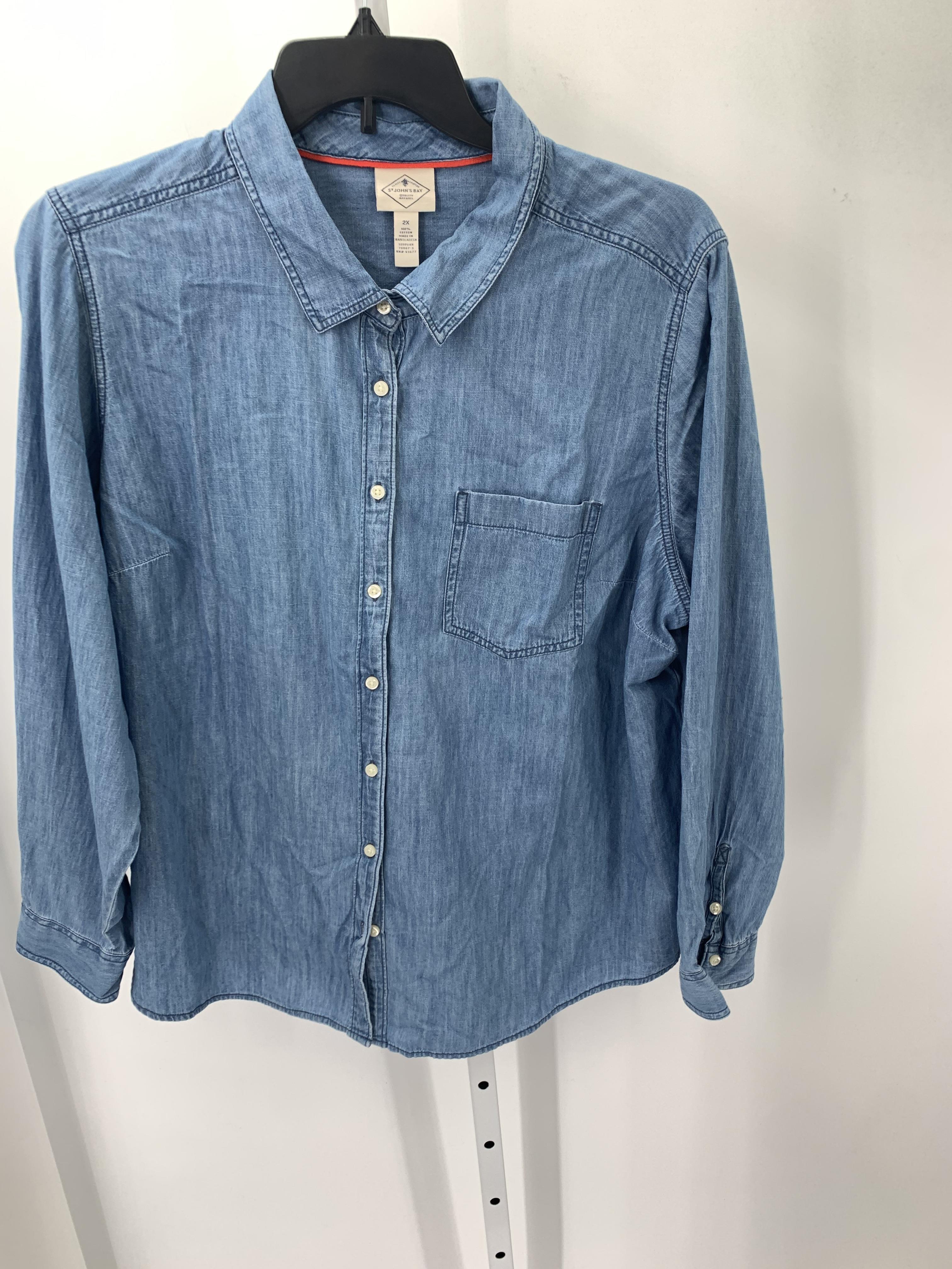 St. Johns Bay Size 2X Womens Long Sleeve Shirt