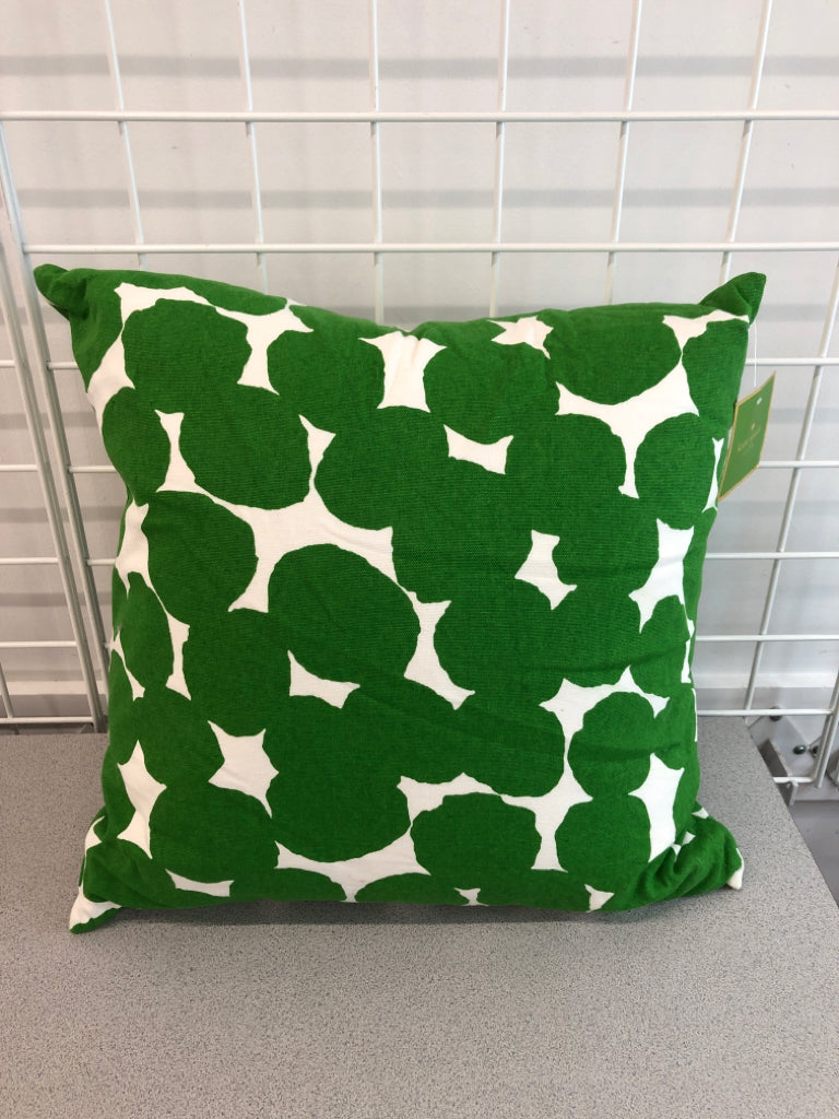 NWT KATE SPADE GREEN DOTTED PILLOW.