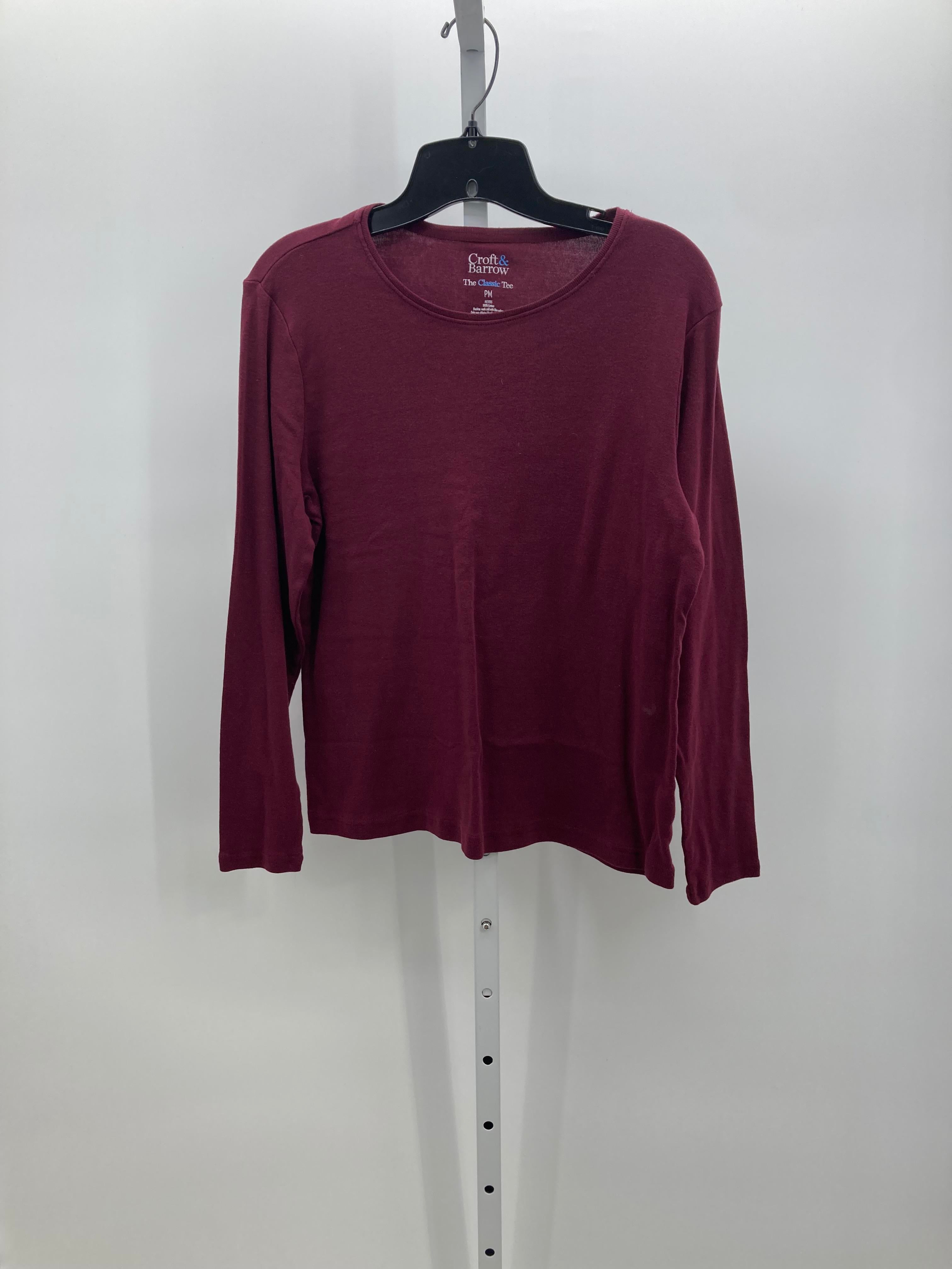 Croft & Barrow Size Medium Petite Petite Long Sleeve Shirt