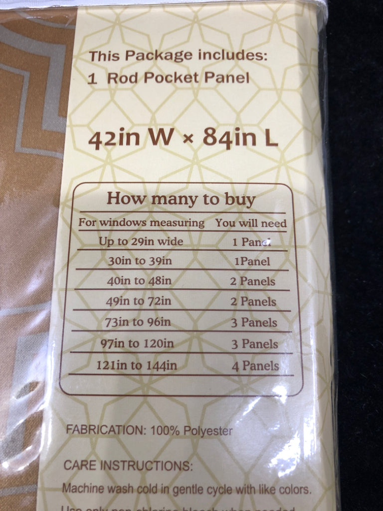 NIP BURNT YELLOW FOAM BACK PANEL IRONWORK.