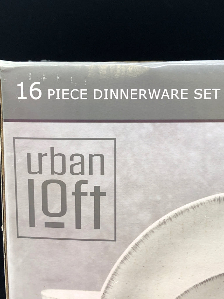 NIB URBAN LOFT DINNERWARE SET SERVICE FOR 4.
