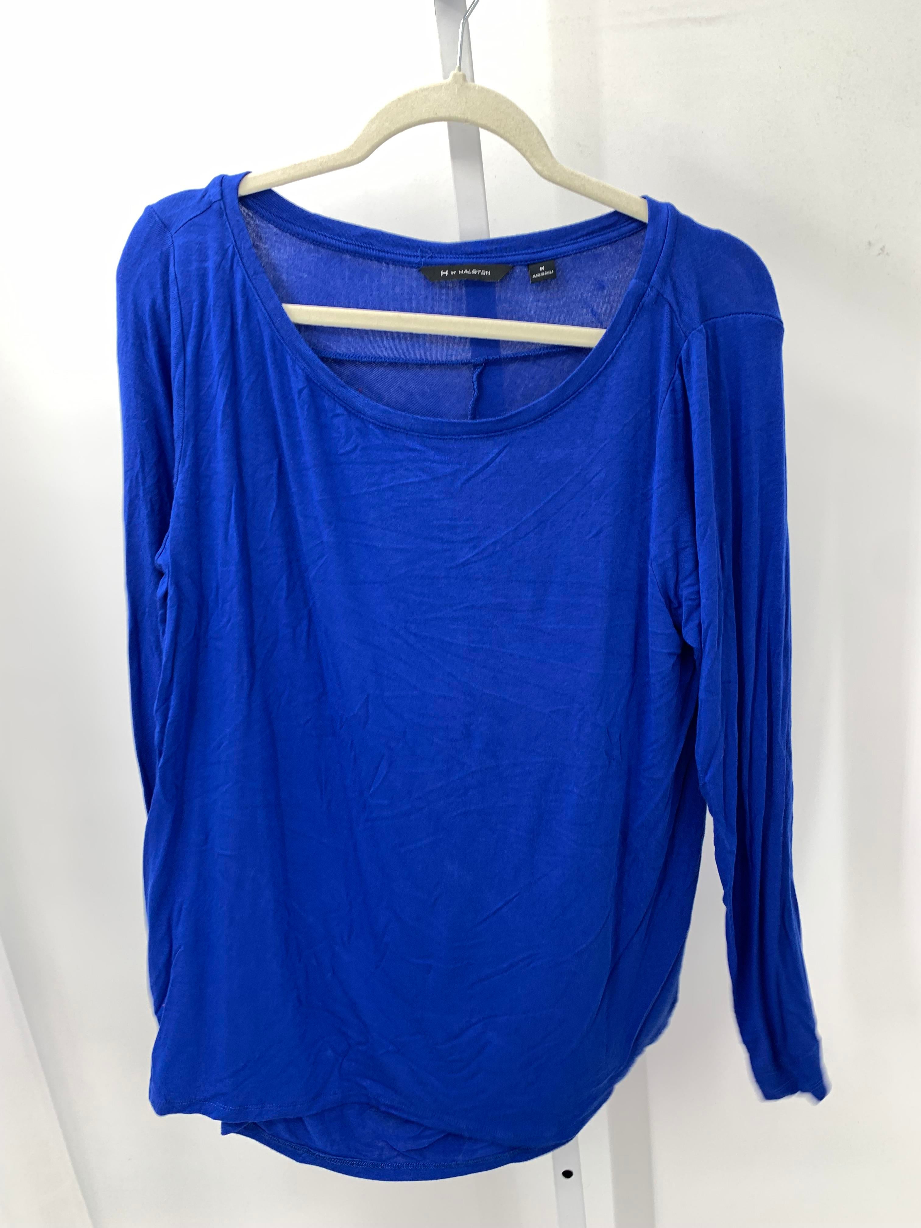 Halston Size Medium Misses Long Sleeve Shirt