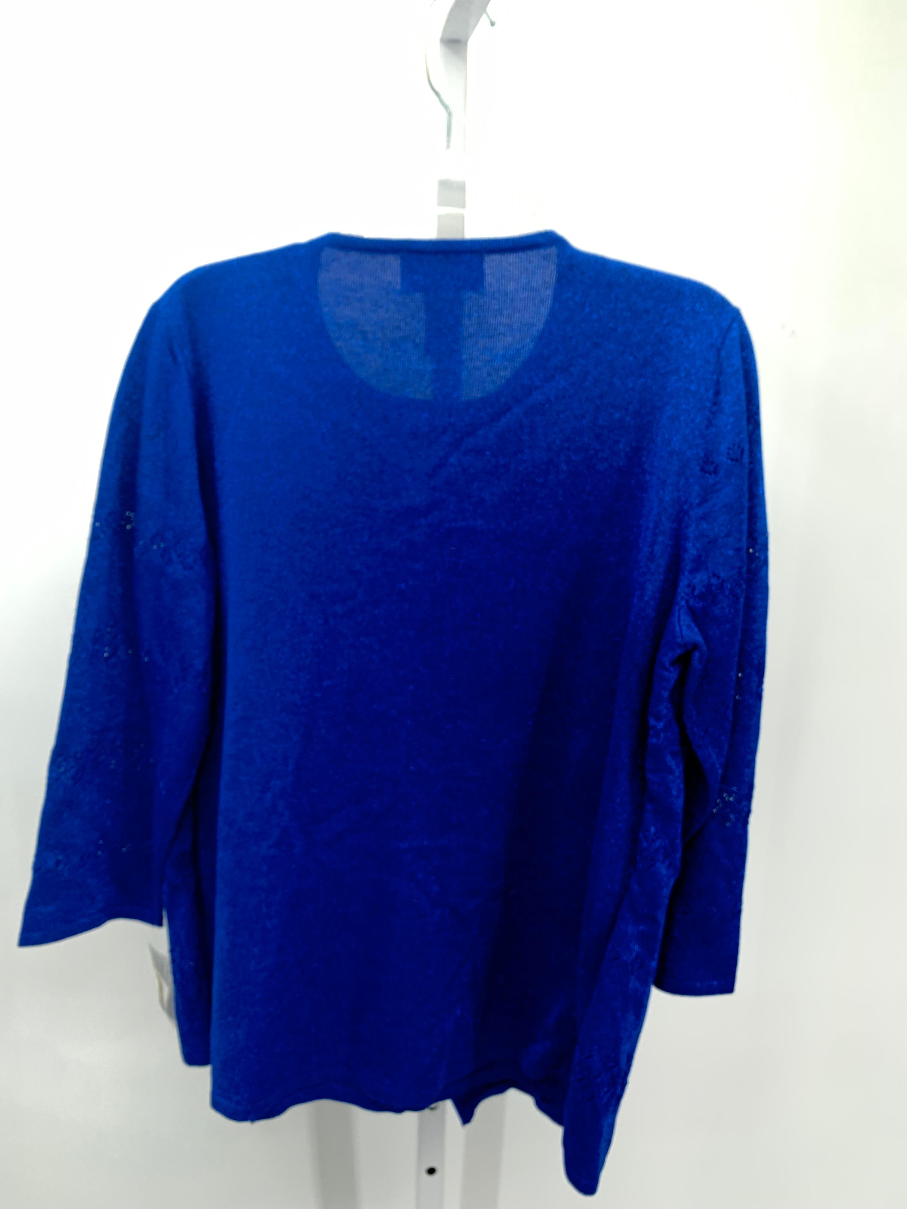 Alfred Dunner Size Medium Misses 3/4 Sleeve Sweater