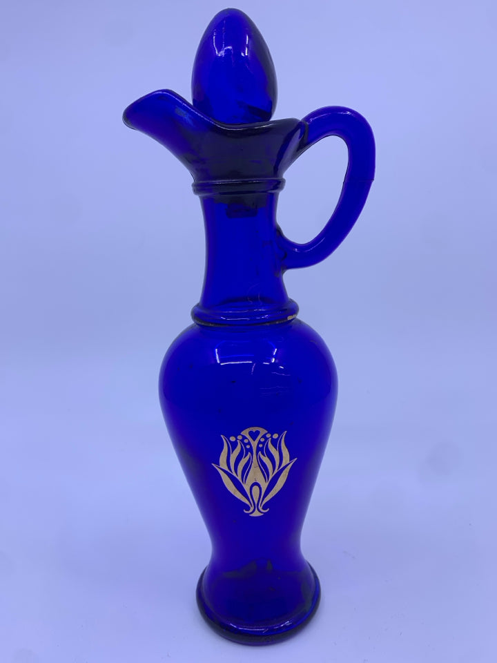 VTG BLUE SMALL DISPENSER BOTTLE.