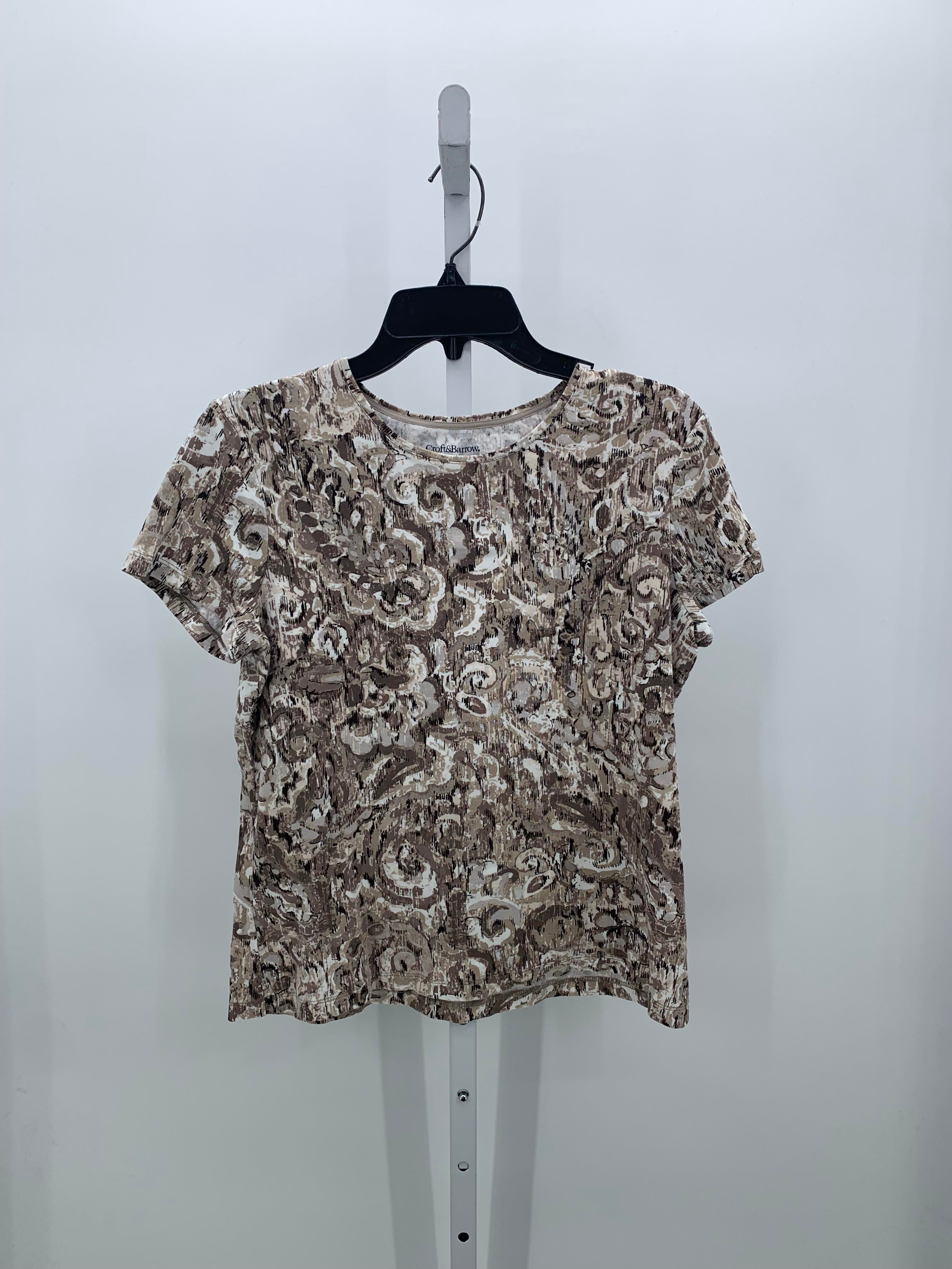 Croft & Barrow Size Medium Misses Short Sleeve Shirt