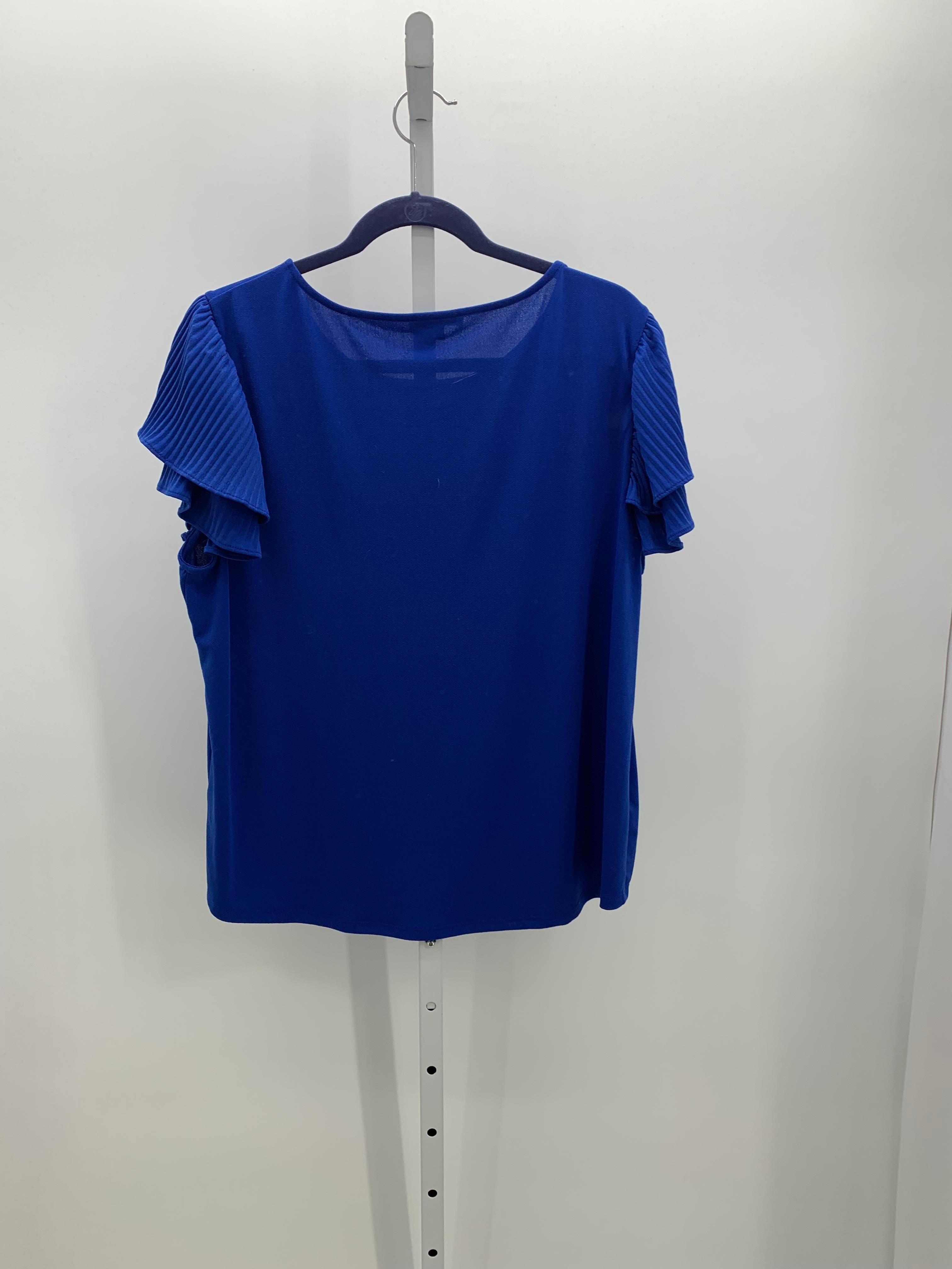 Adrianna Papell Size Extra Large Misses Short Sleeve Shirt