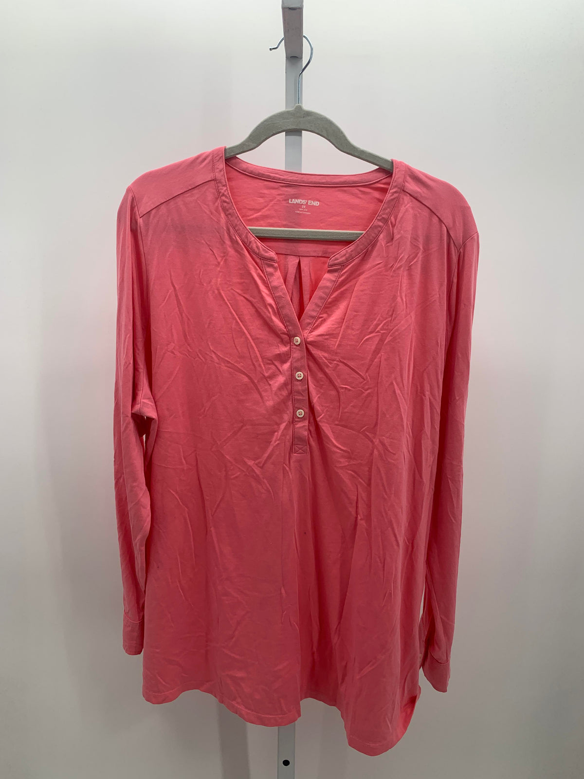 Lands End Size 2X Womens Long Sleeve Shirt