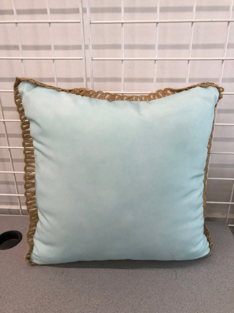 FRUIT SLICE ACCENT PILLOW W/TWINE EDGE.