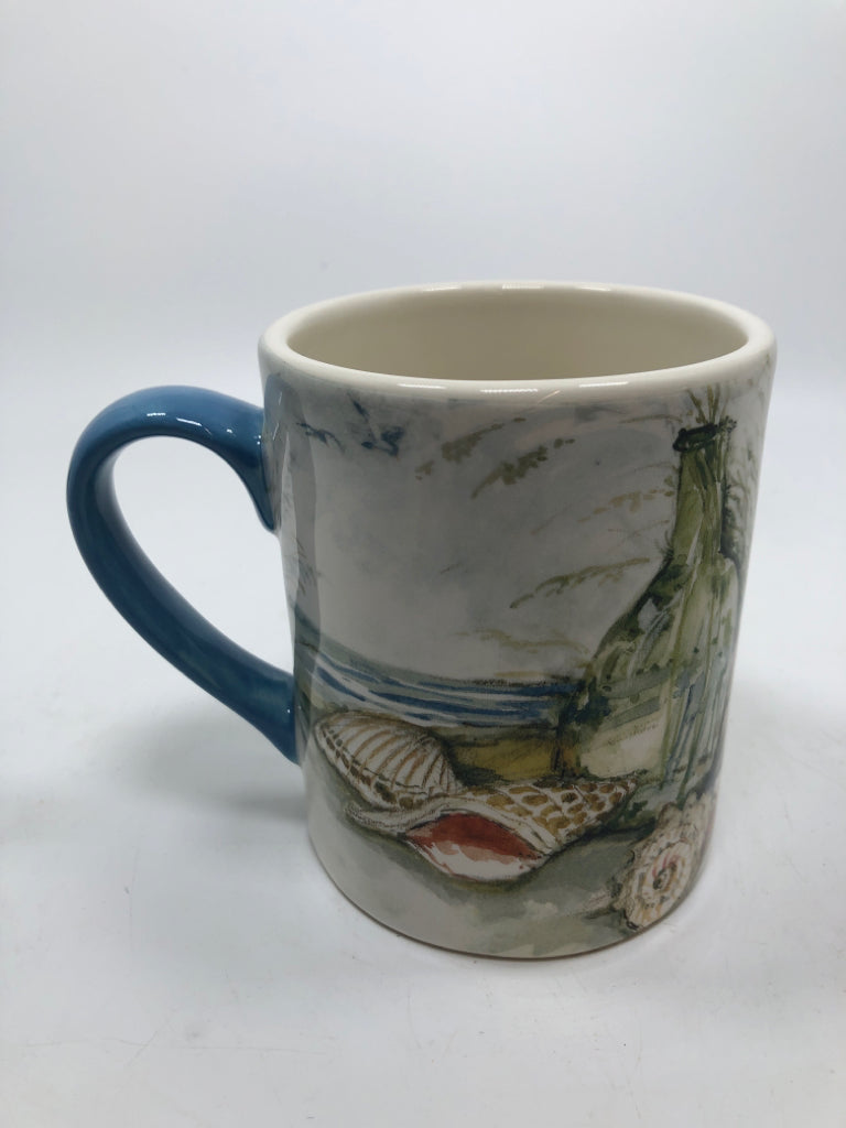 WATERCOLOR BEACH SCENE MUG.