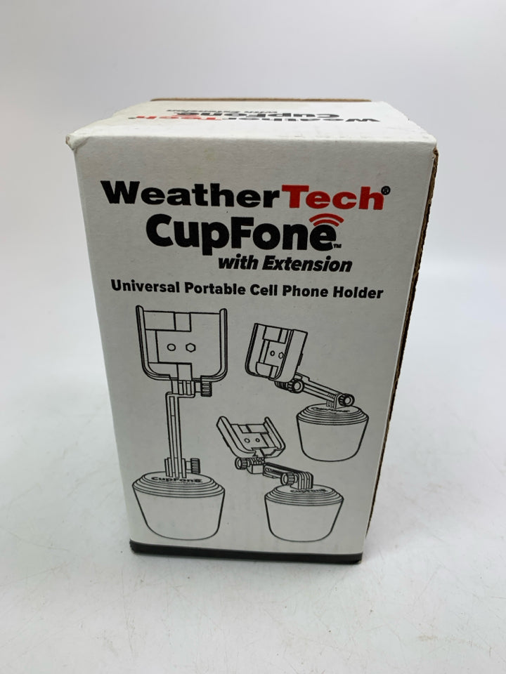 NIB CUPFONE UNIVERSAL PORTABLE CELL PHONE HOLDER WEATHER TECH.