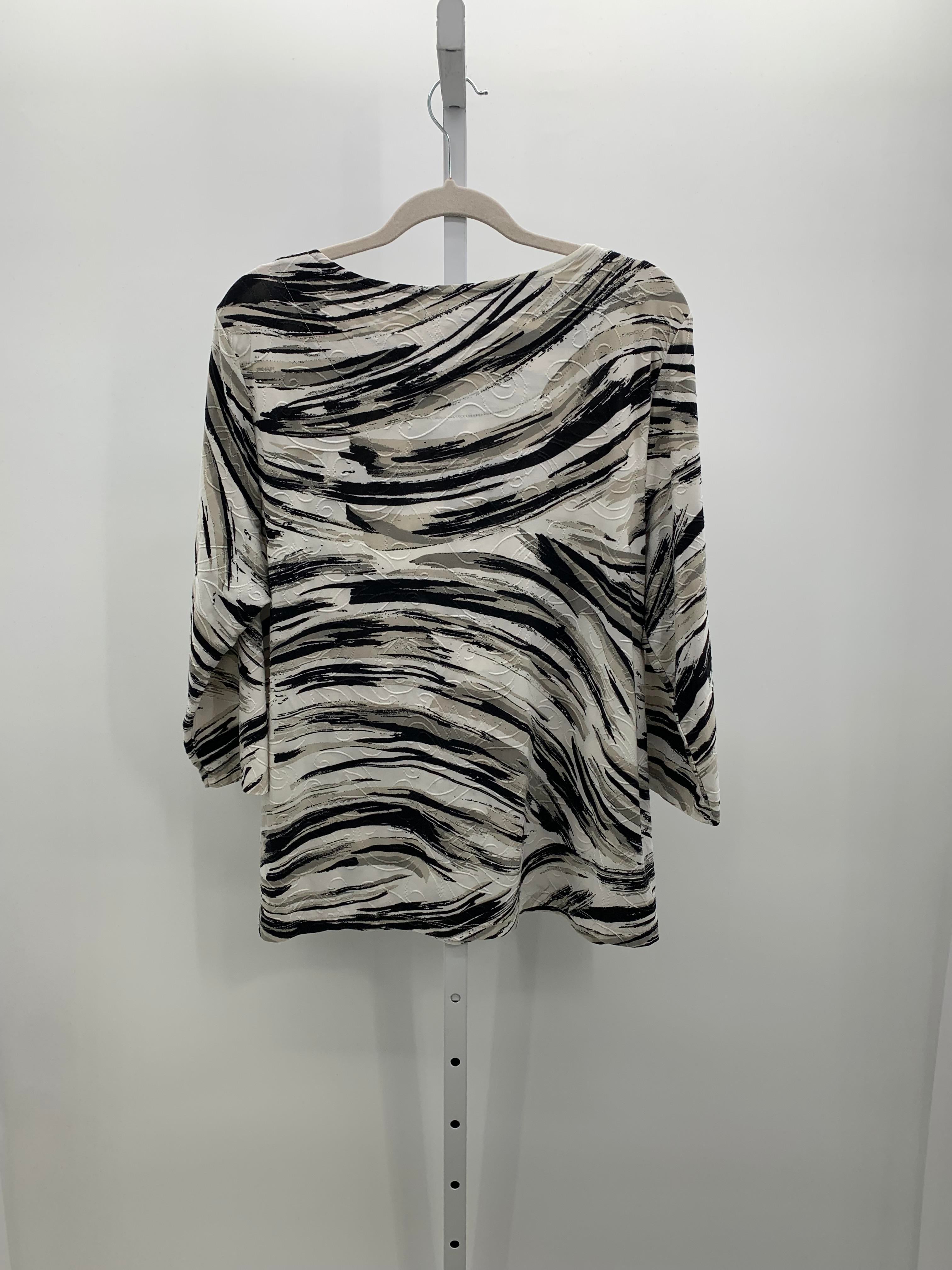 JM Collection Size Large Misses 3/4 Sleeve Shirt