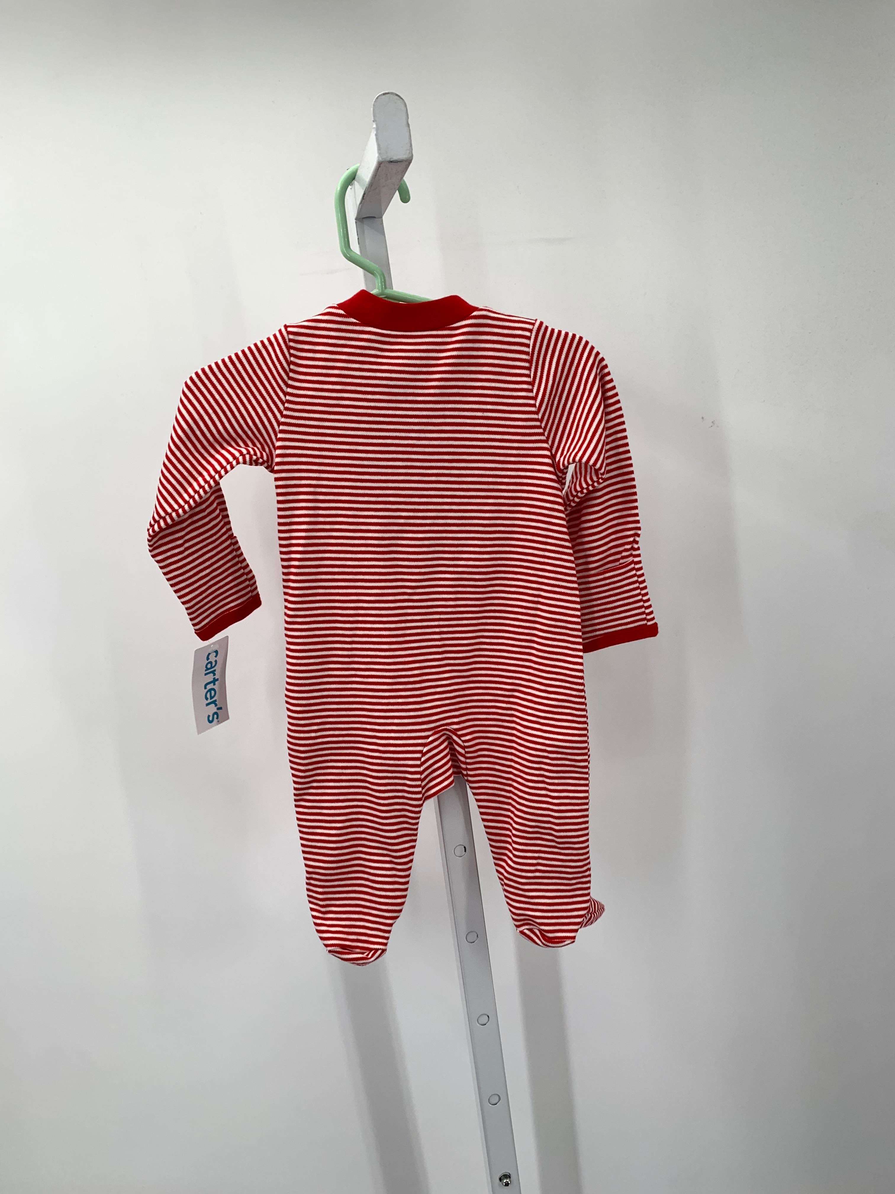 NEW LONG SLV ROMPER STRIPES REINDEER
