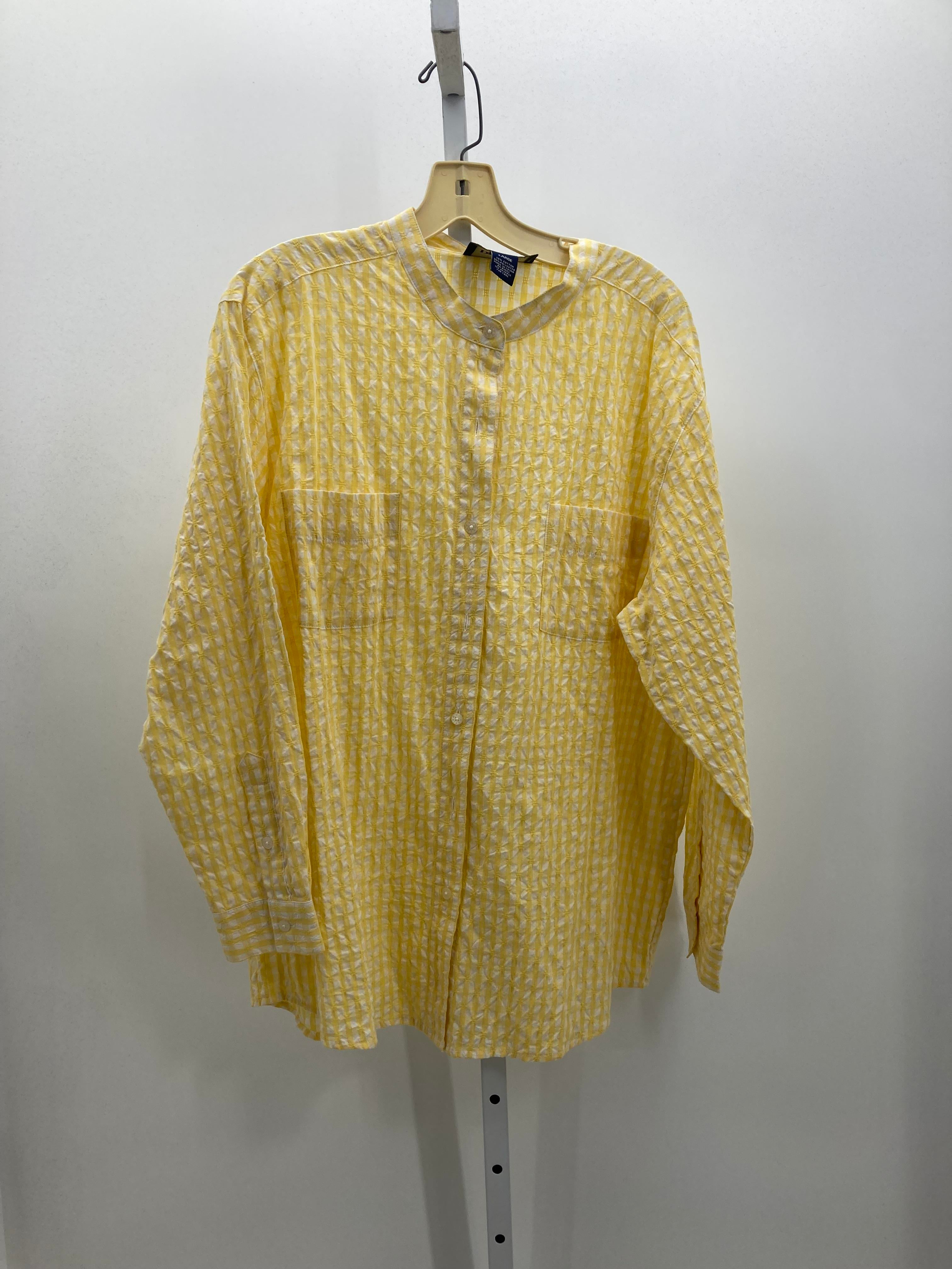 Denim & Co. Size Large Misses Long Sleeve Shirt