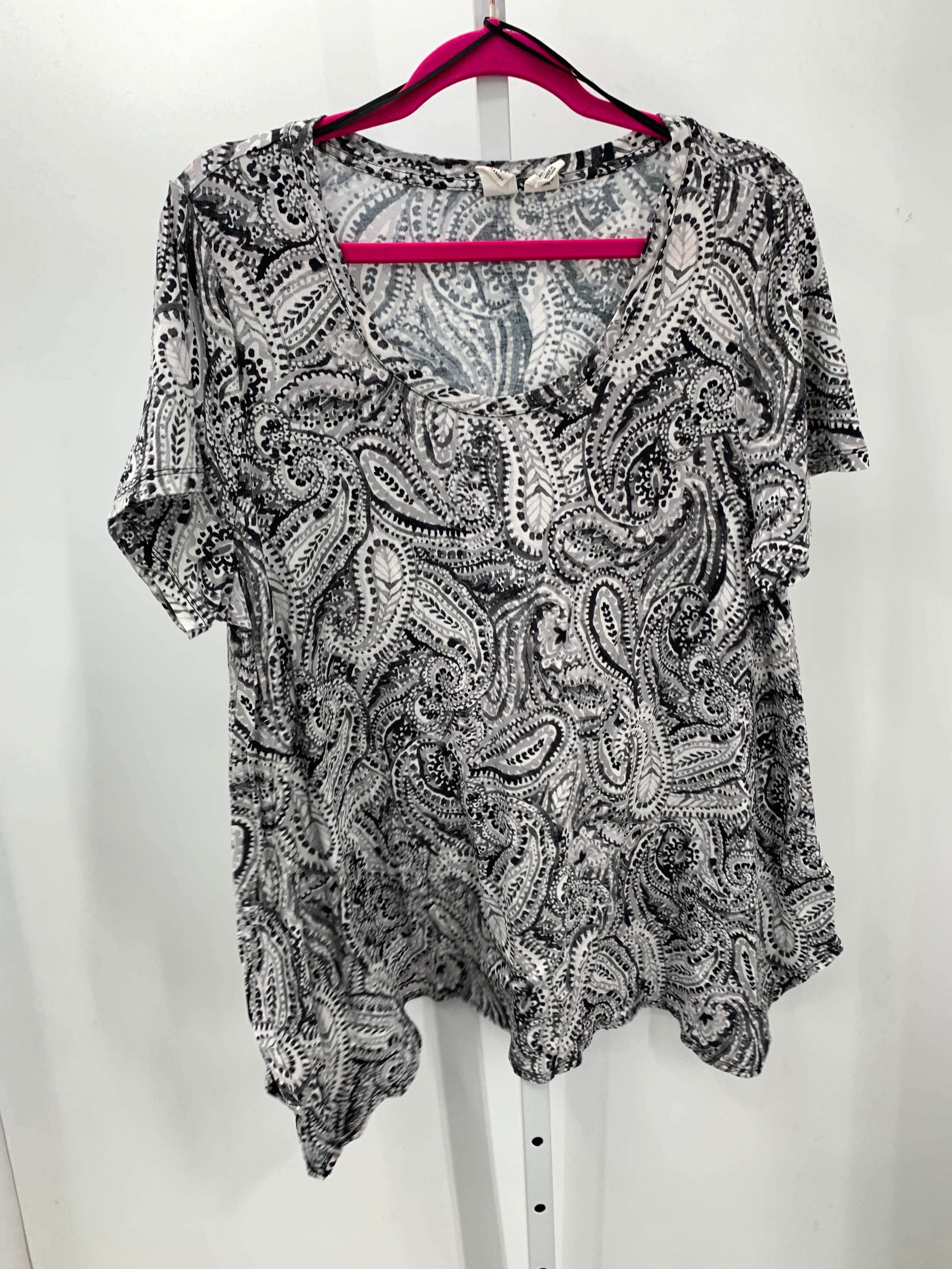 Artisan NY Size 2X Womens Short Sleeve Shirt