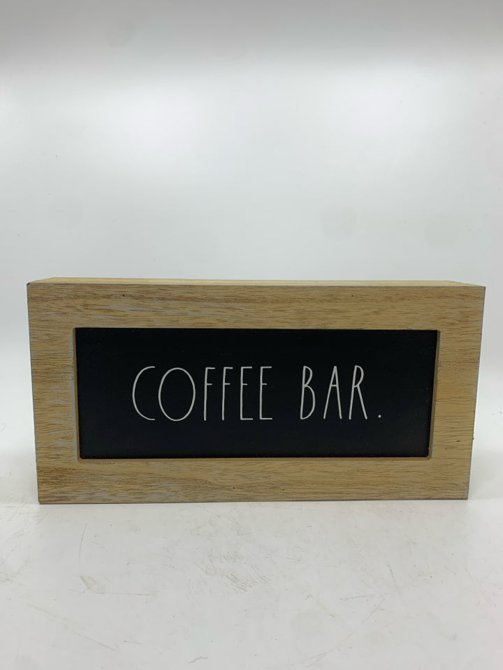 RAE DUNN COFFEE BAR WOOD SIGN.