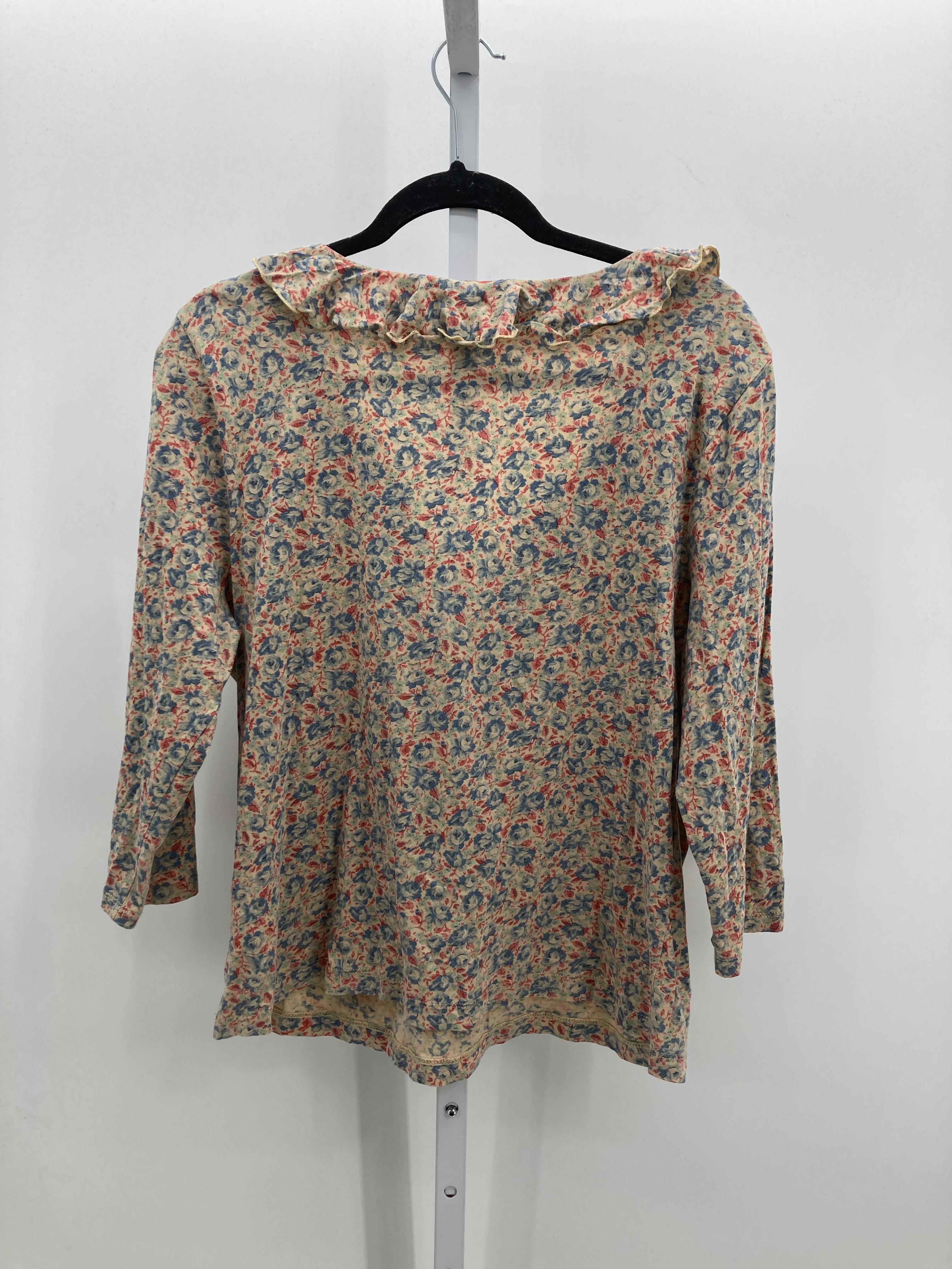 Chaps Size Extra Large Misses 3/4 Sleeve Shirt