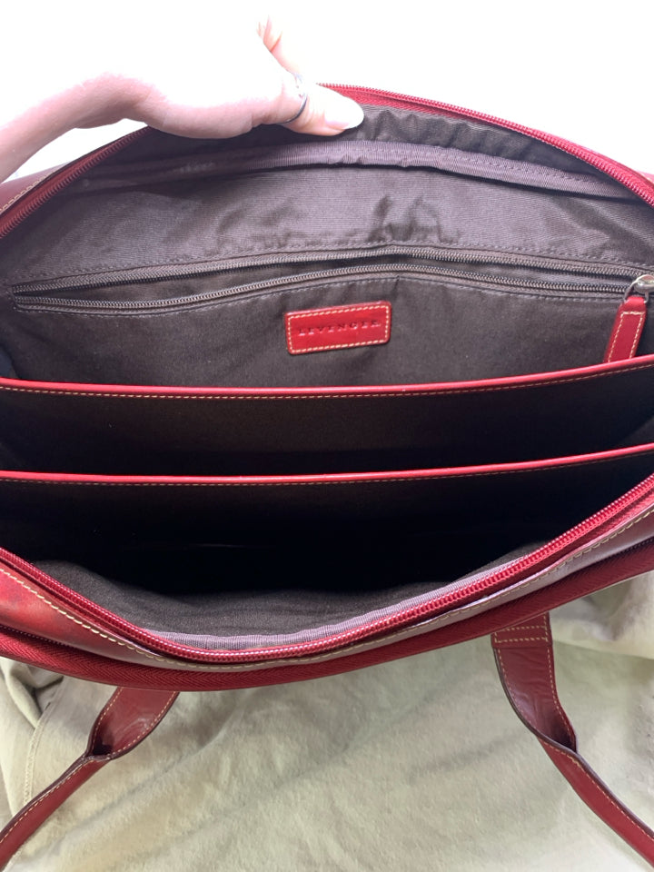 Levenger Leather Briefcase Tote w/ Dust Bag
