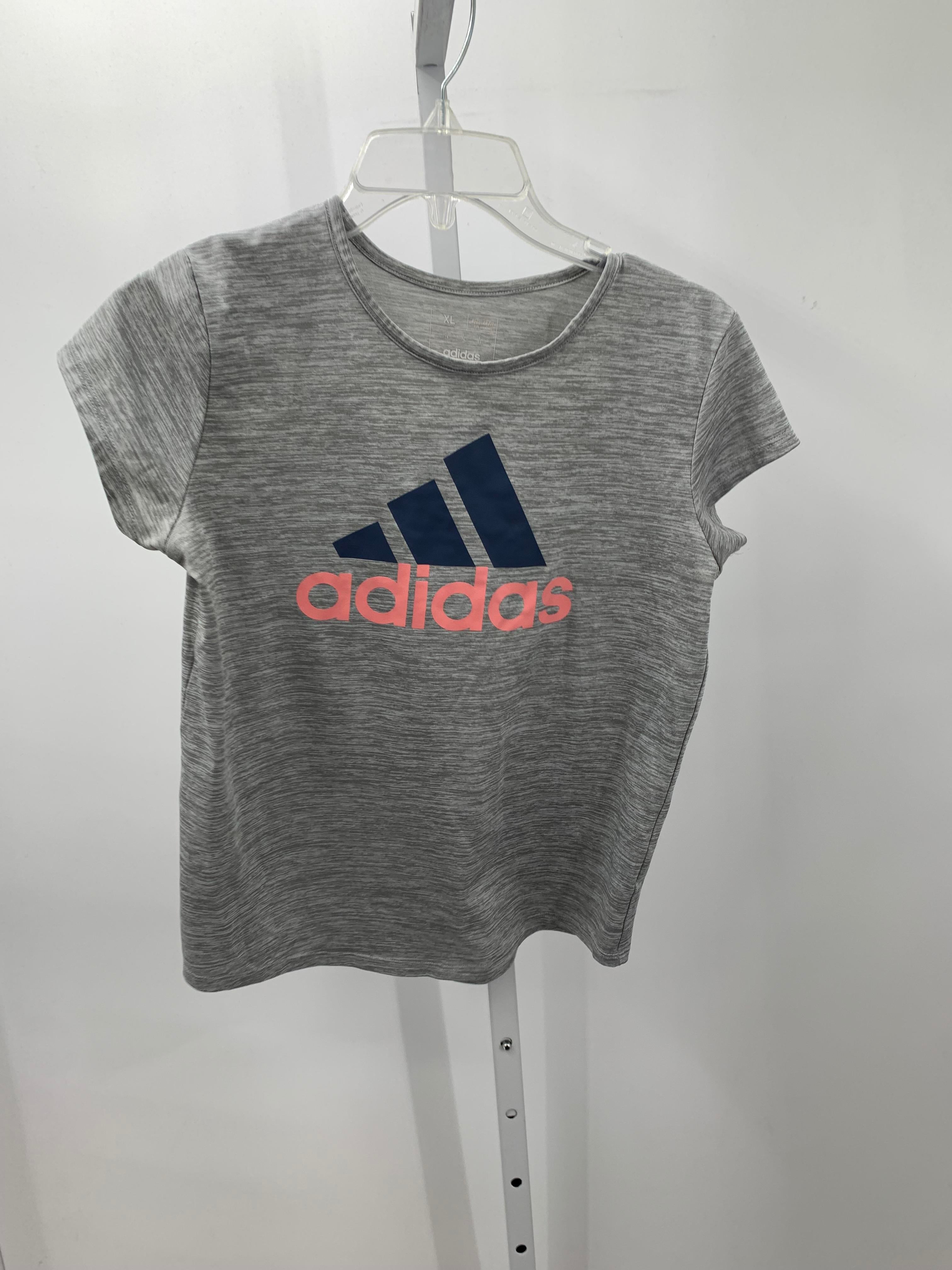 Adidas Size 16 Girls Short Sleeve Shirt