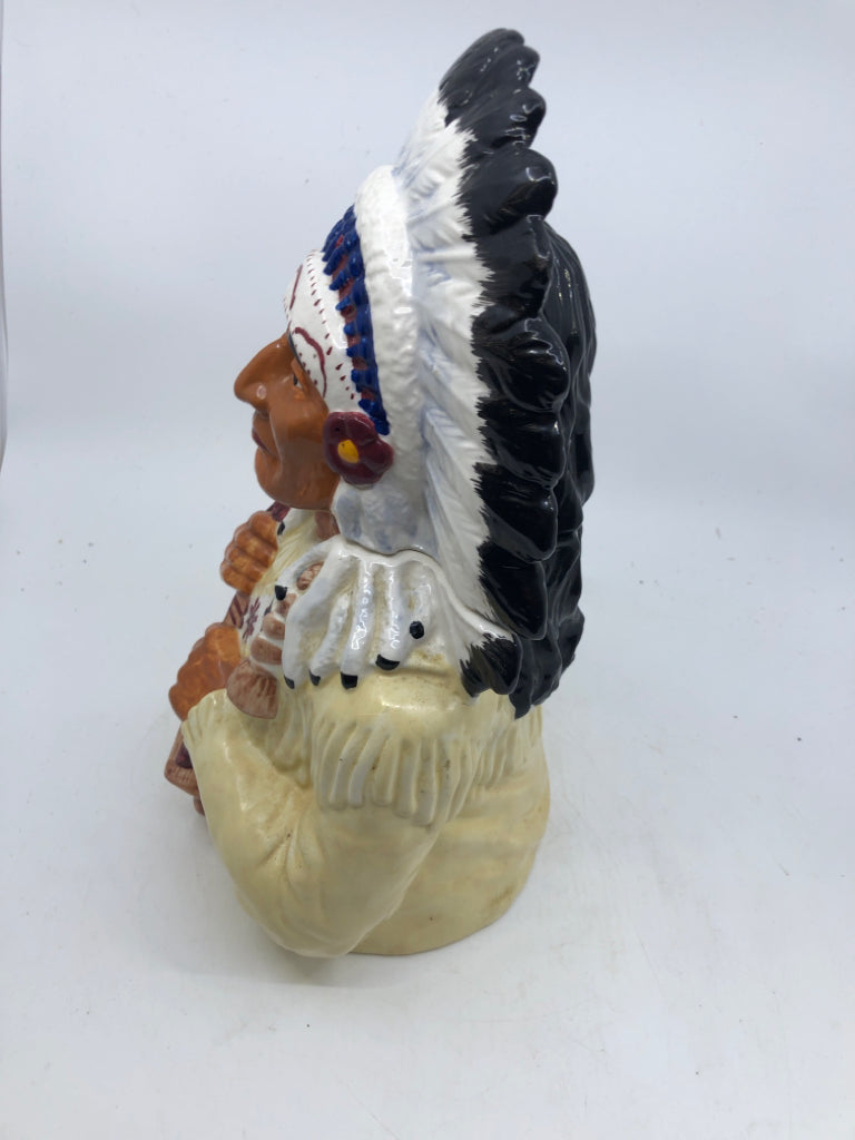 INDIGENOUS MAN COOKIE JAR.