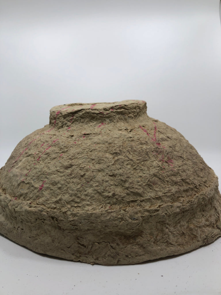 PAPER MACHE DECORATIVE BOWL.