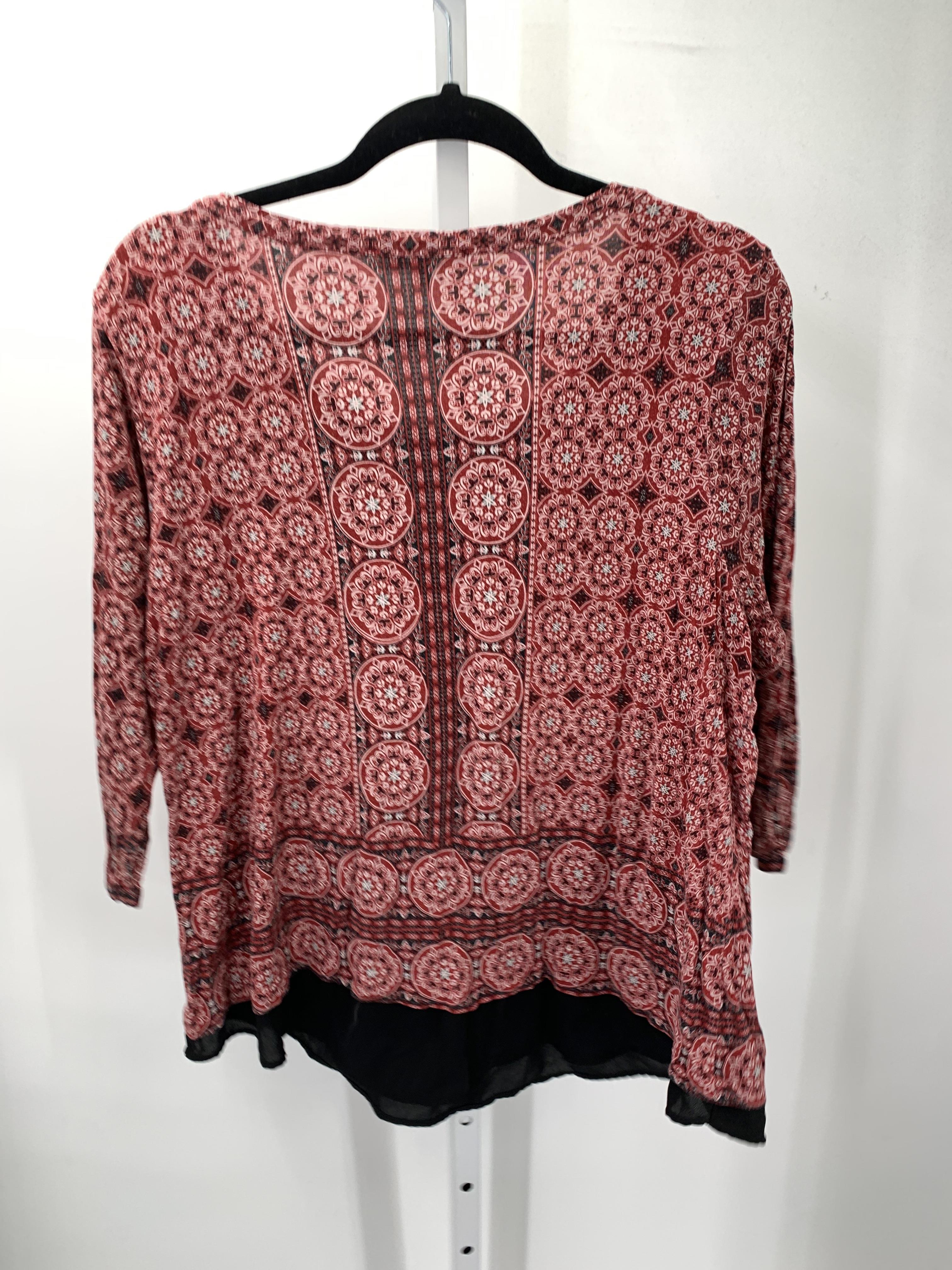 Rose & Olive Size 1X Womens 3/4 Sleeve Shirt