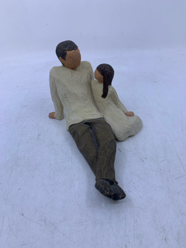 FATHER & DAUGHTER SITTING DOWN.