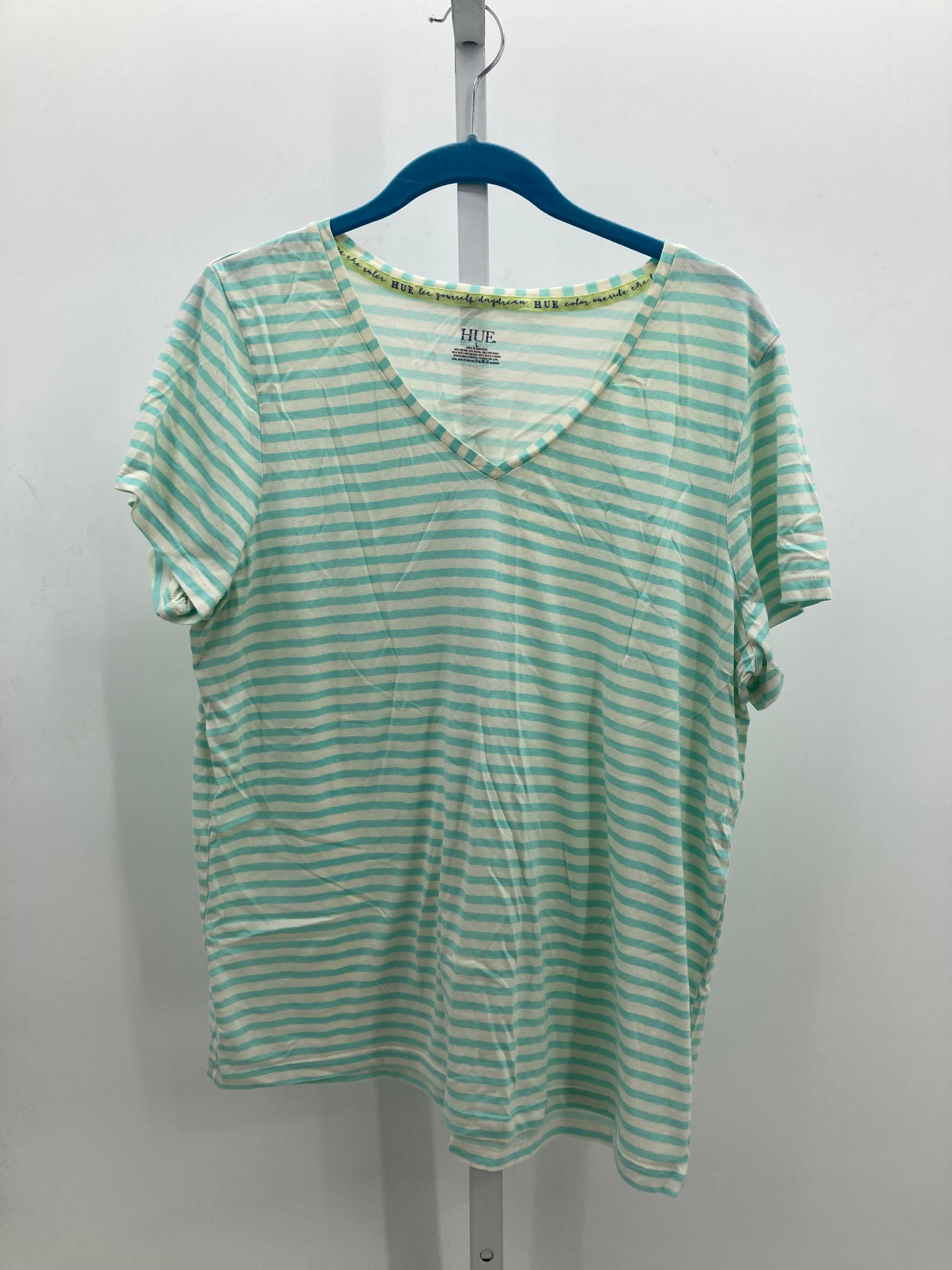 HUE Size Large Misses Short Sleeve Shirt