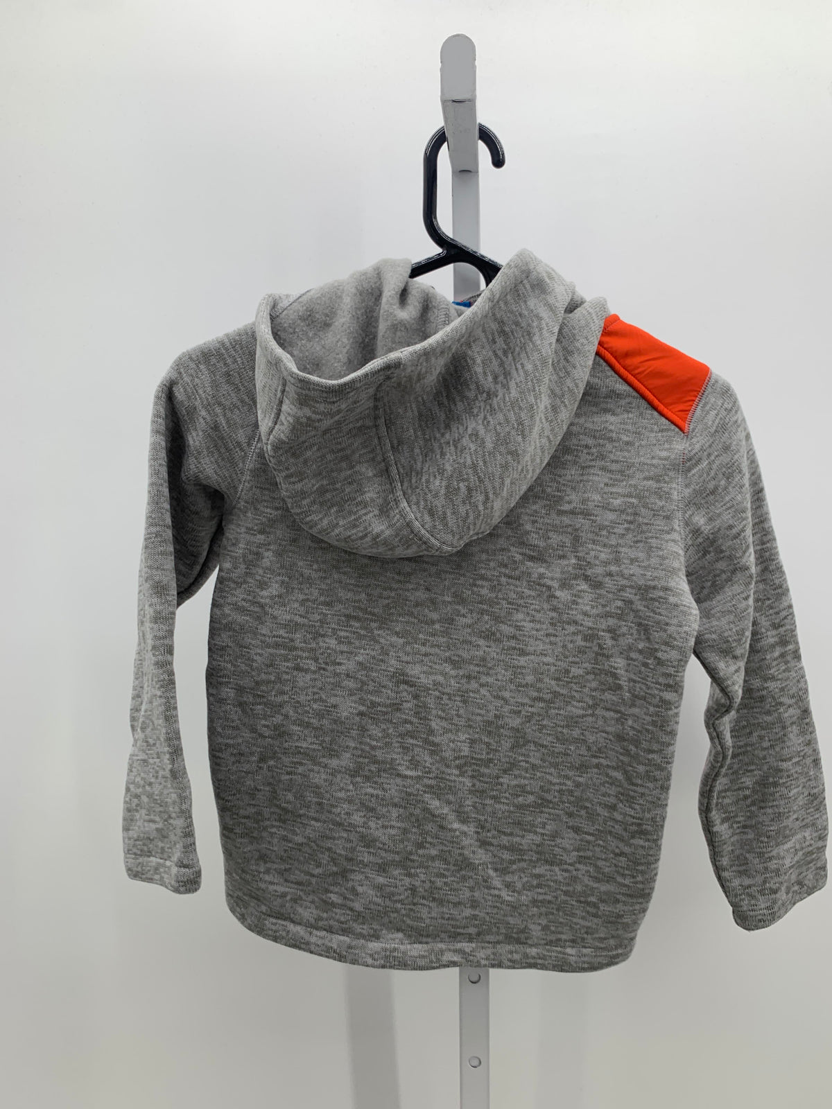 HOODED ORANGE ZIP UP SWEATER JACKET