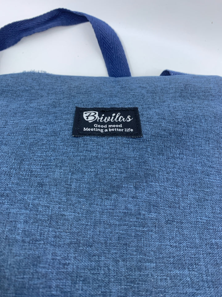 NAVY BLUE BRIVILAS LUNCH PAIL.