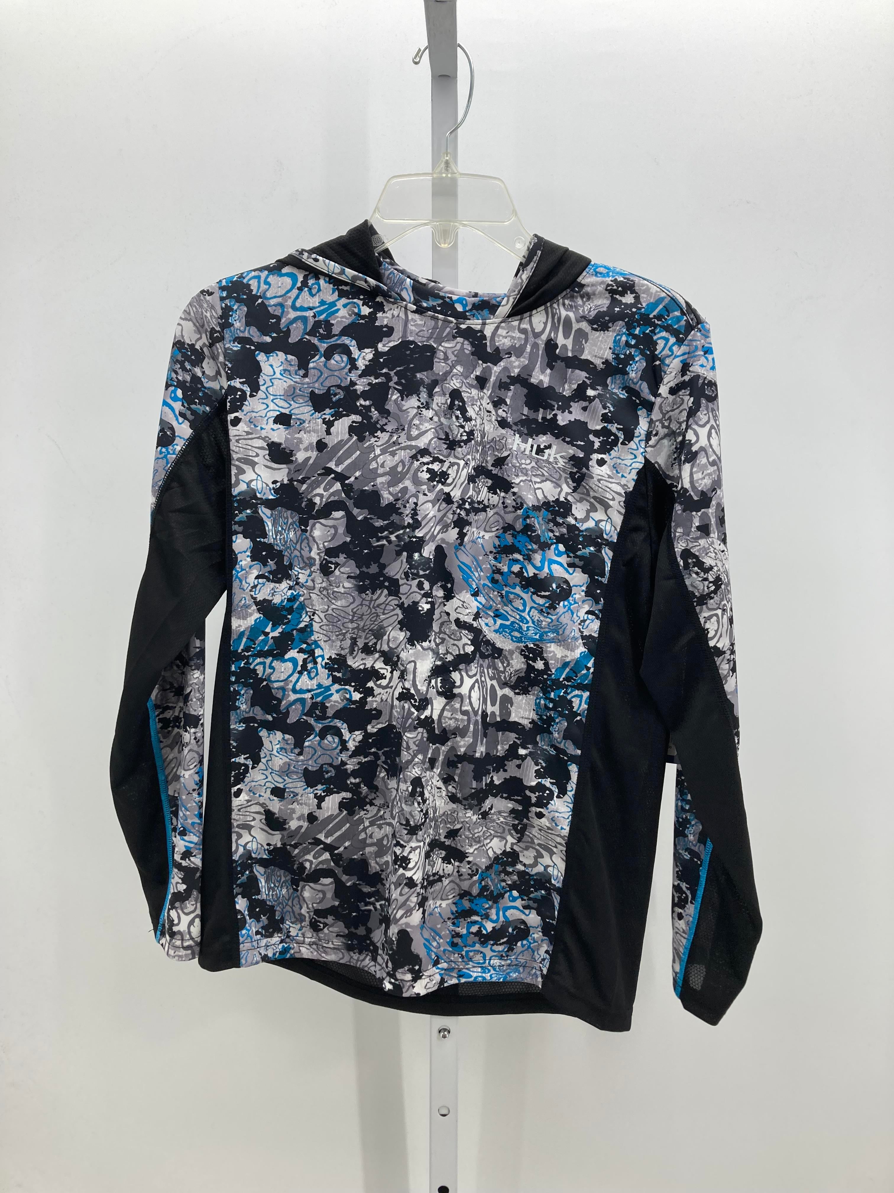 NEW BLUE BLACK PATTERN HOODED.