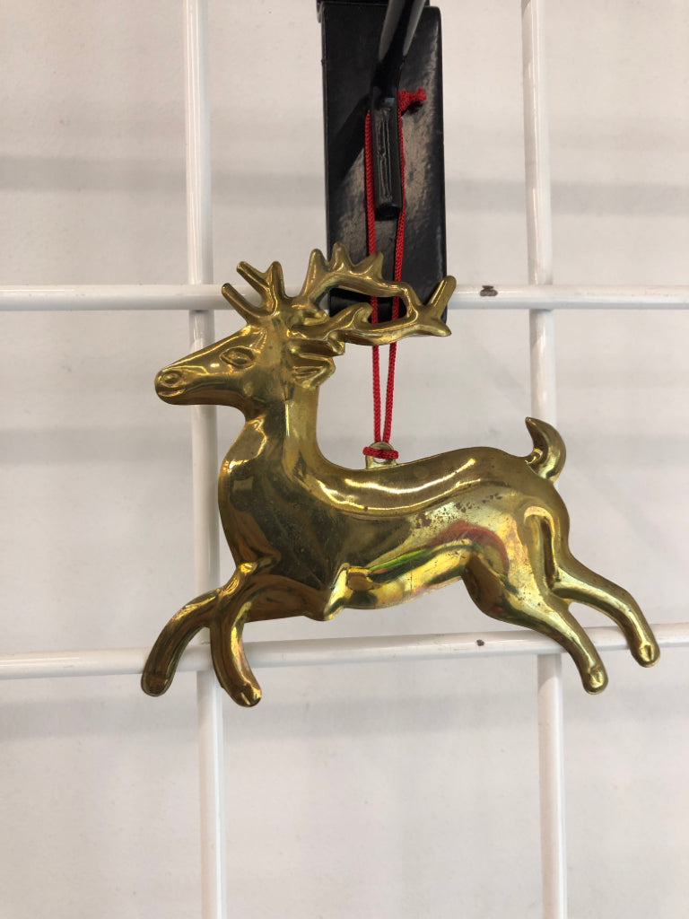 BRONZE REINDEER ORNAMENT.