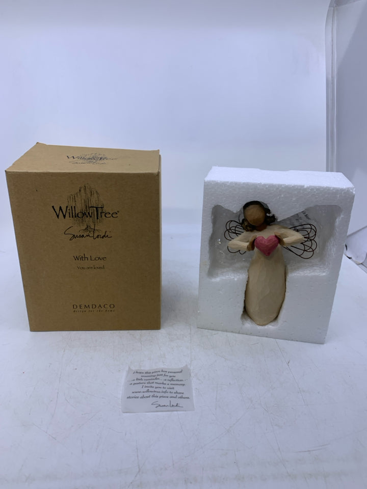 NIB WITH LOVE CURLY HAIR HOLDING HEART.