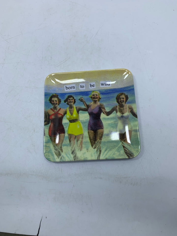 WOMAN HOLDING HANDS BORN TO BE WILD SMALL MELAMINE TRAY.