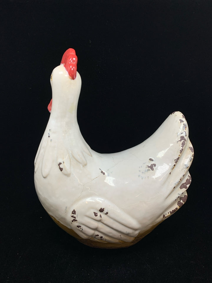 HEAVY CERAMIC GLAZED CHICKEN.