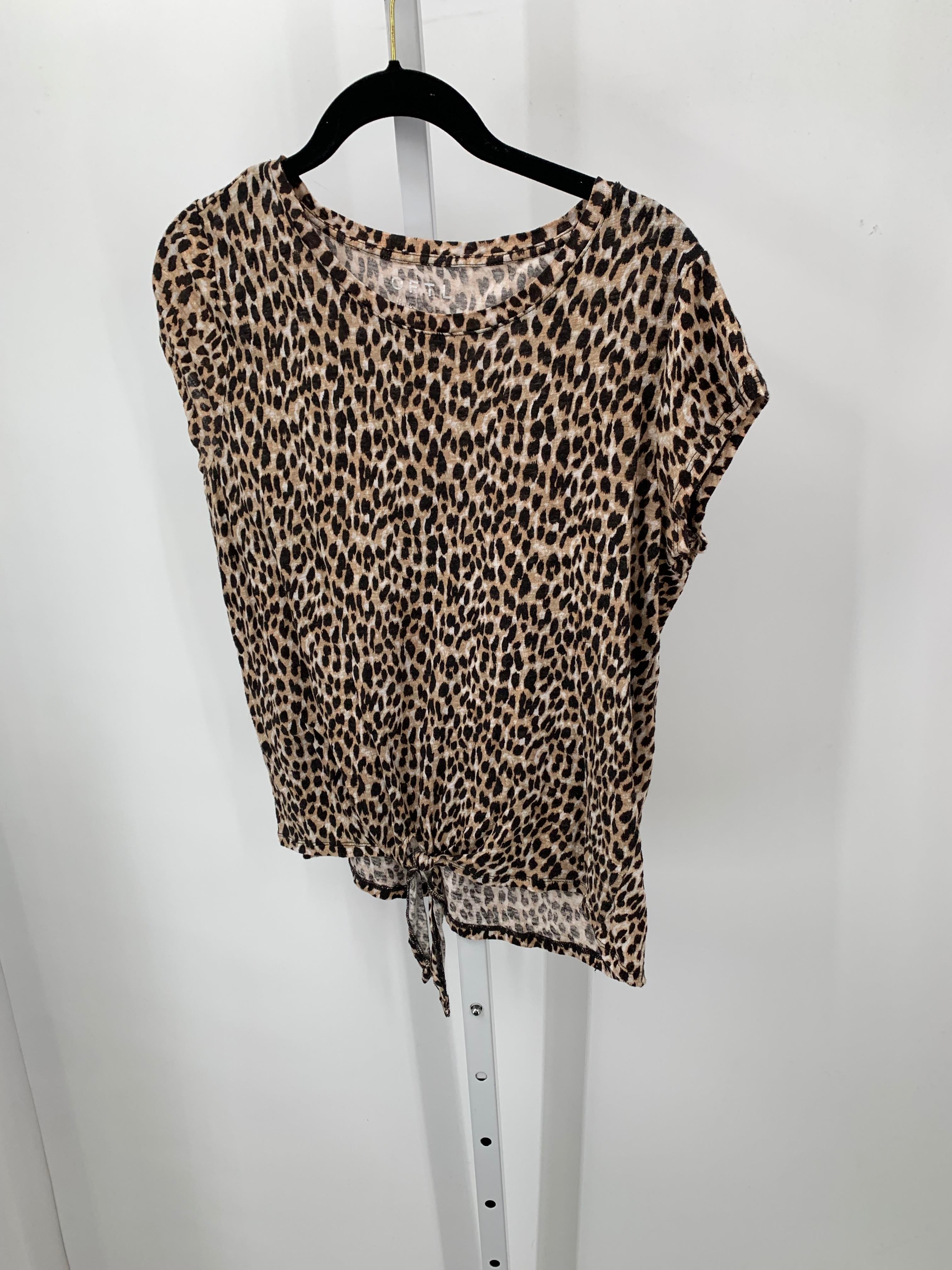 Loft Size Large Misses Short Sleeve Shirt