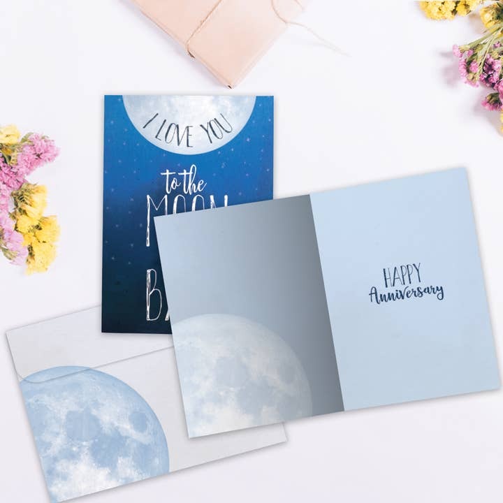 Moon And Back, Anniversary Card