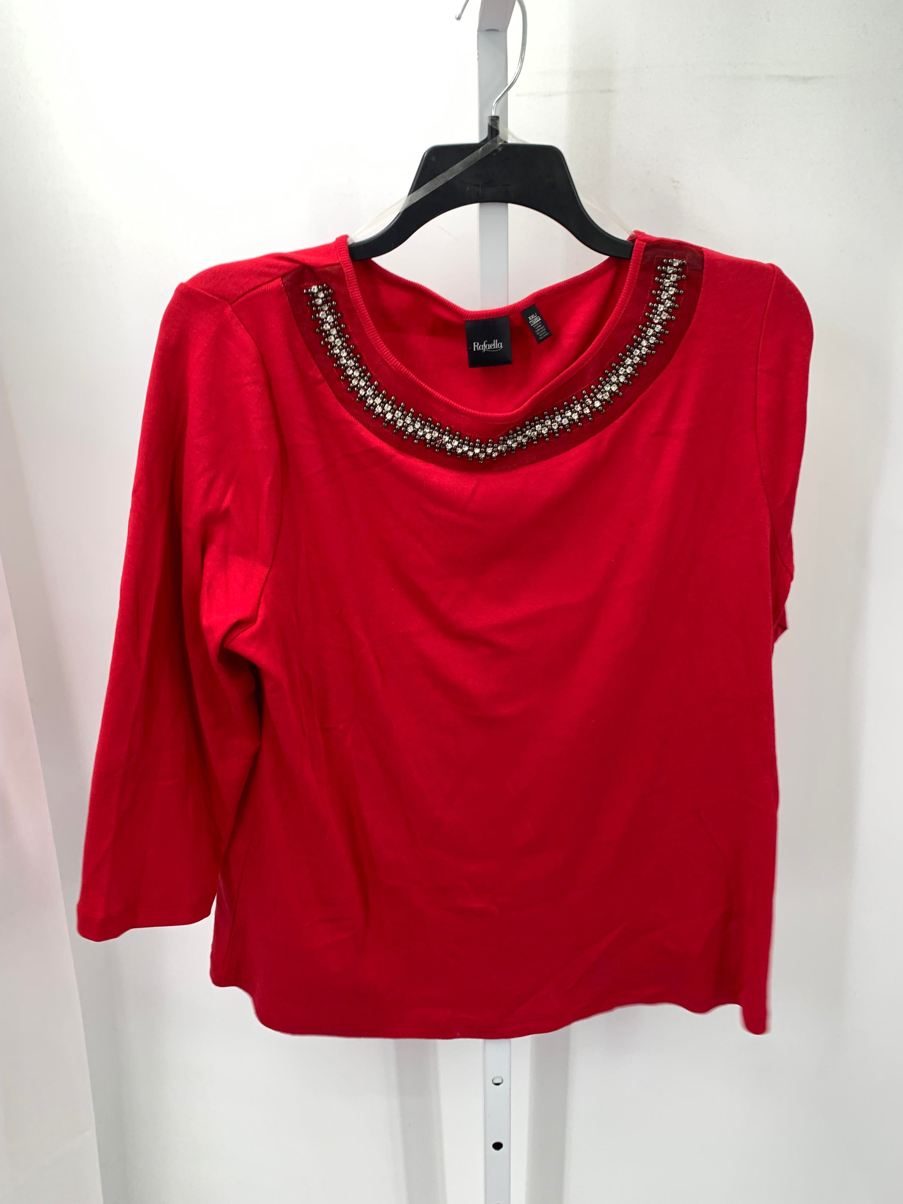 Rafaella Size XXL Misses 3/4 Sleeve Shirt